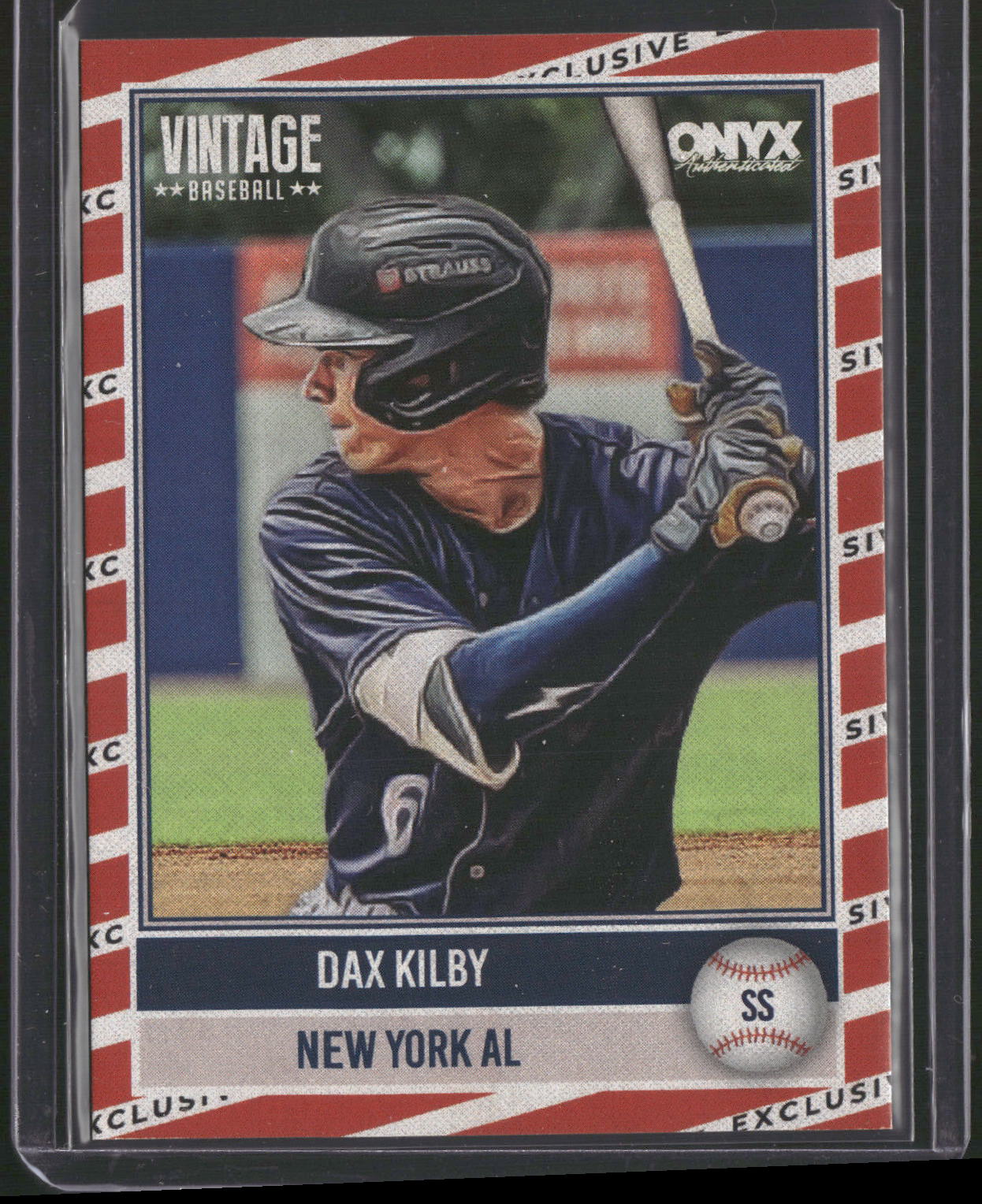 2025 Onyx Vintage Baseball Dax Kilby #117 Red & White /50