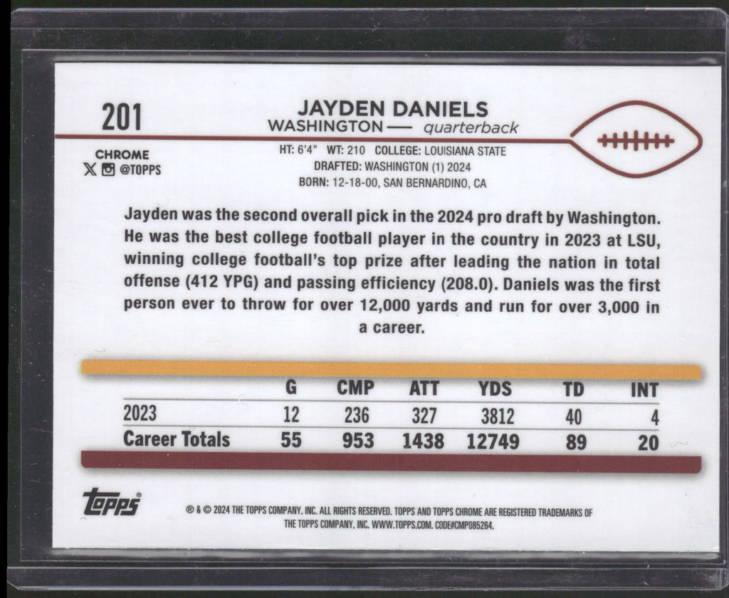 2024 Topps Chrome #201 Jayden Daniels