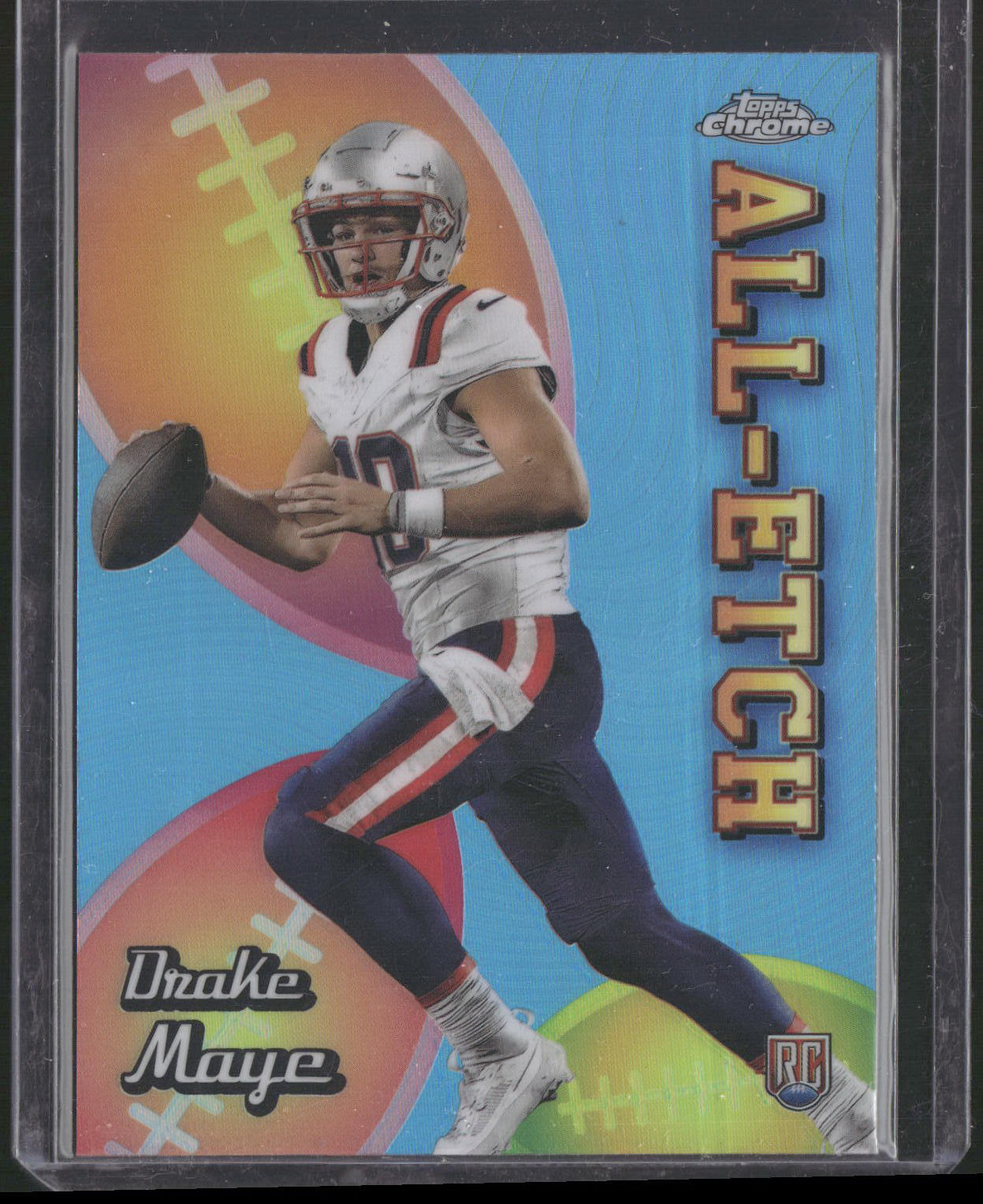 2024 Topps Chrome #CAE-DM Drake Maye Chrome All-Etch Refractor