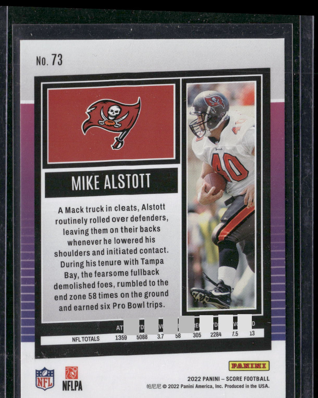2022 Score #73 Mike Alstott Gold