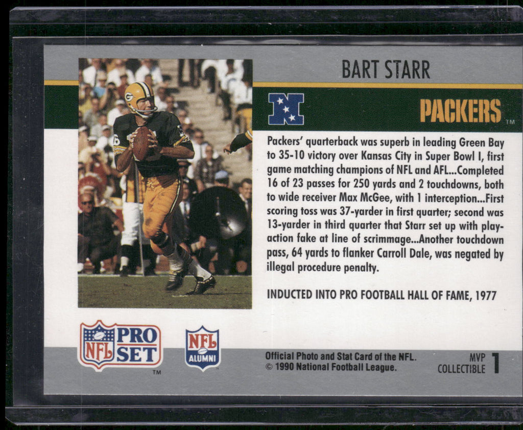 1990 Pro Set #1 Bart Starr Super Bowl MVP Collectibles