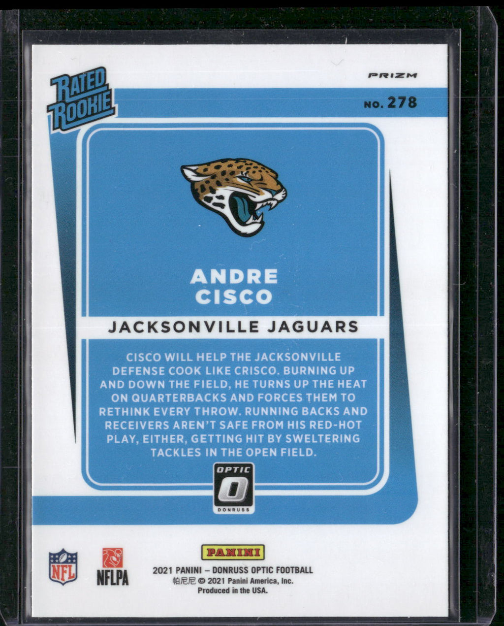 2021 Donruss Optic #278 Andre Cisco Blue Hyper
