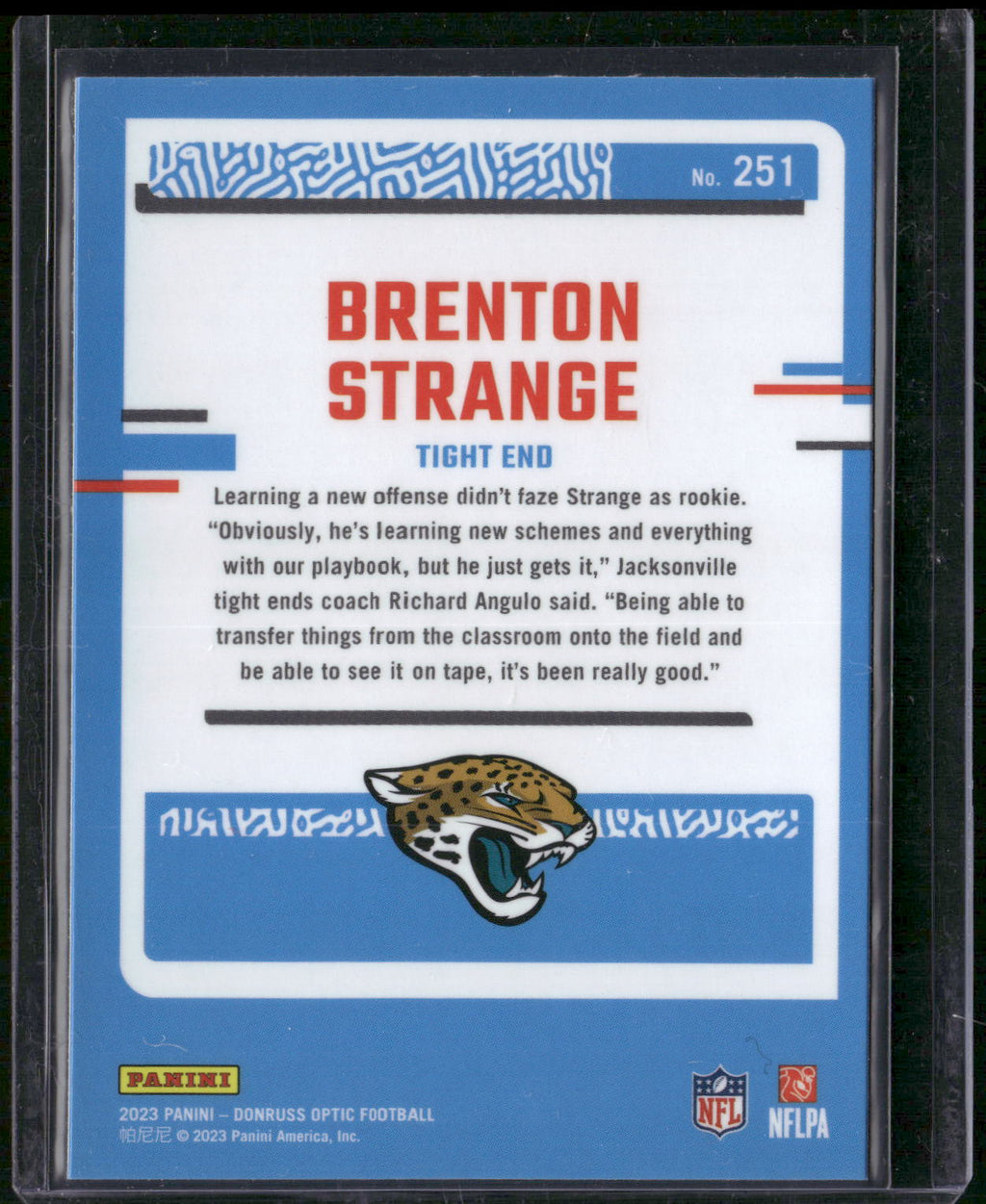 2023 Donruss Optic #251 Brenton Strange