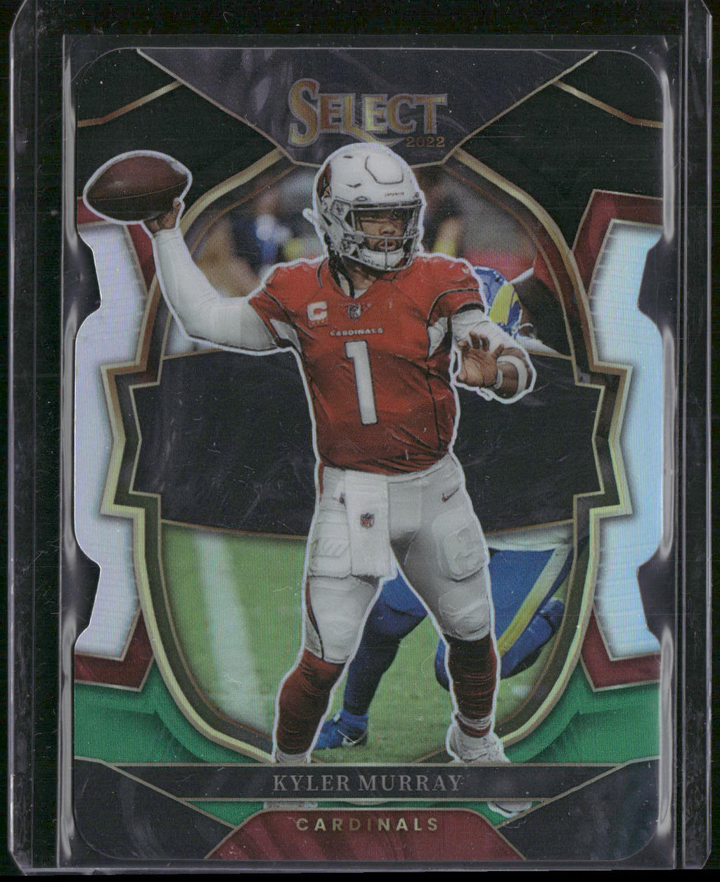 2022 Panini Select #10 Kyler Murray Black and Green Prizm Die Cut