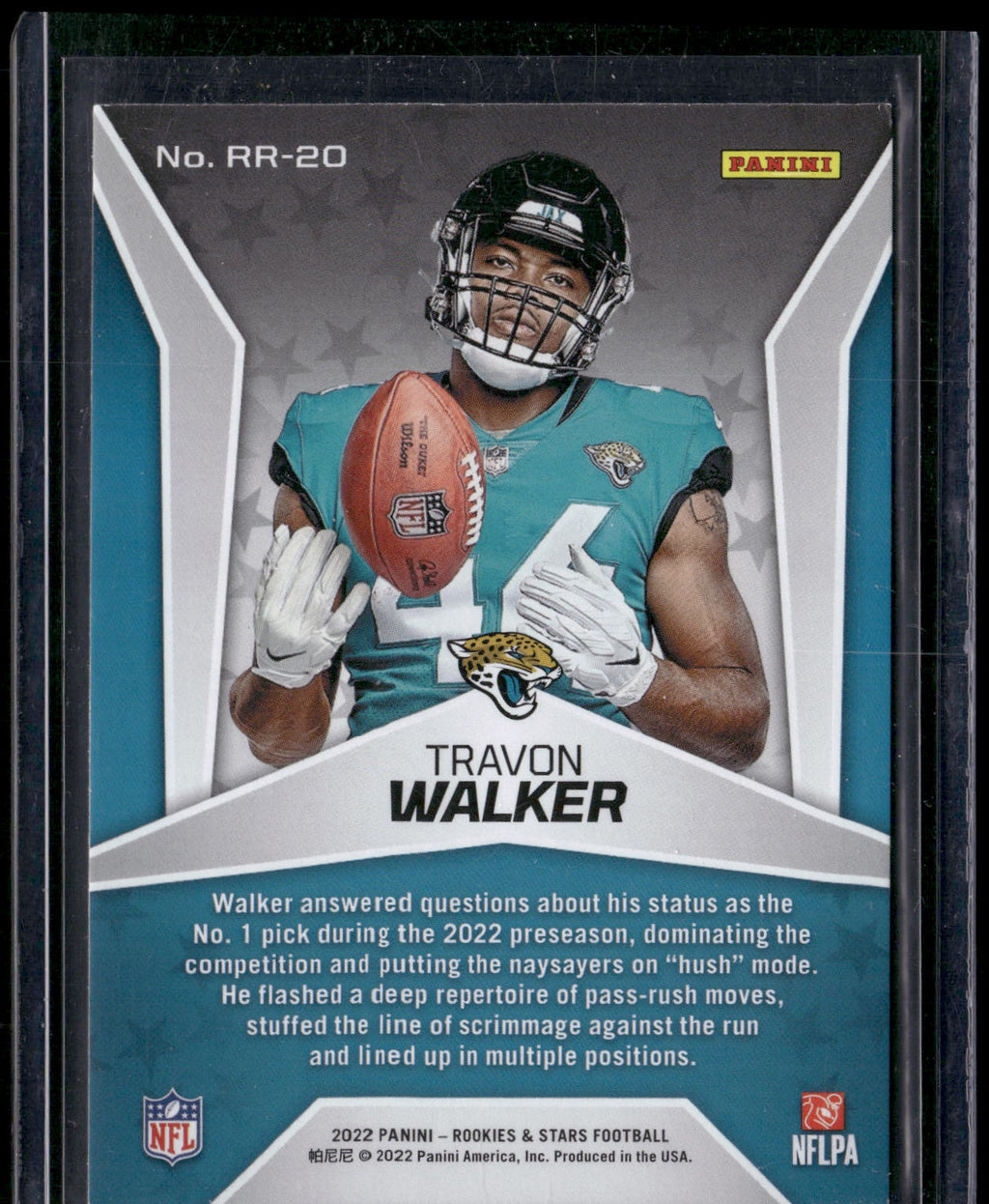 2022 Panini Rookies & Stars #RR-20 Travon Walker Rookie Rush