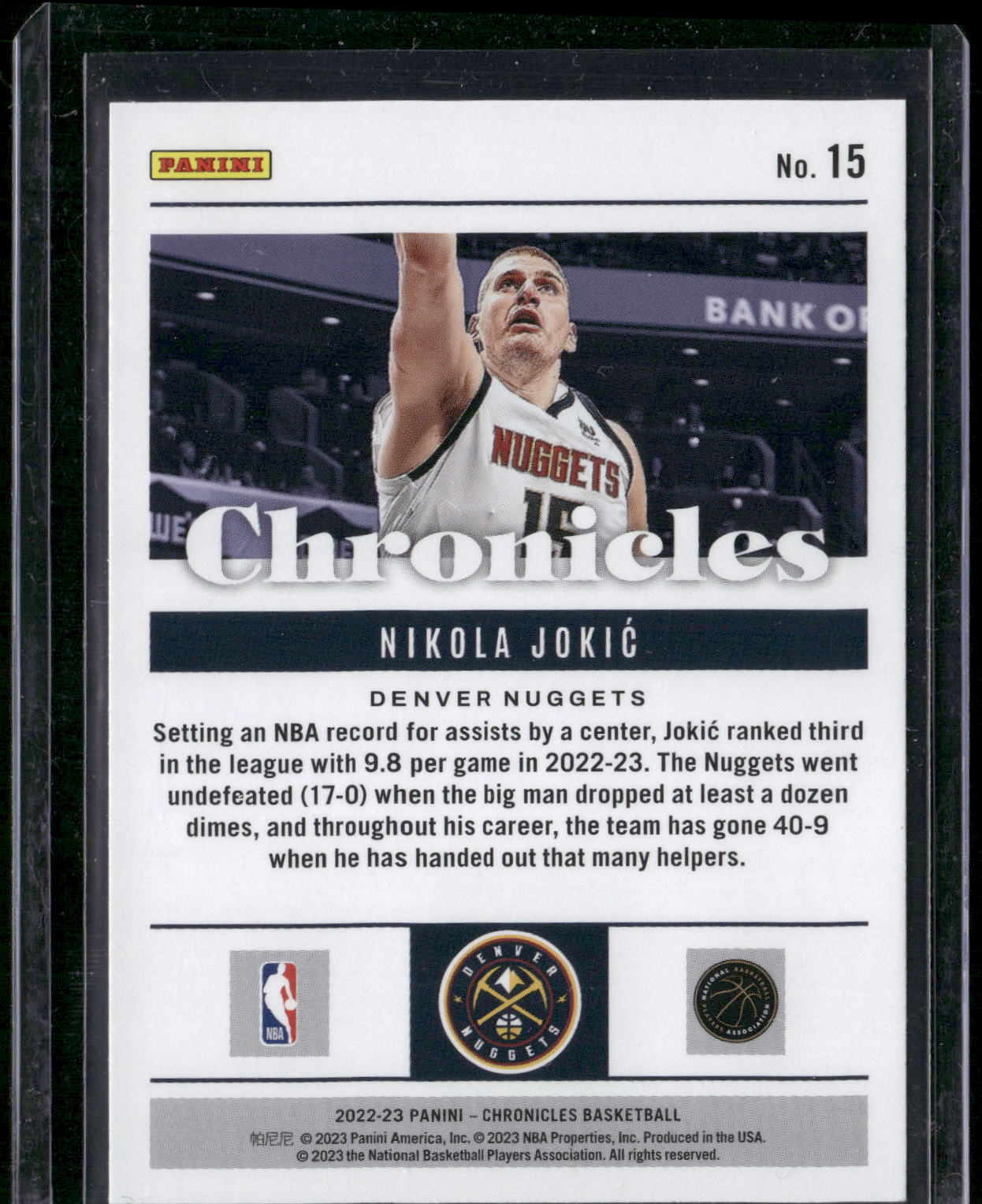 2022-23 Panini Chronicles #15 Nikola Jokic