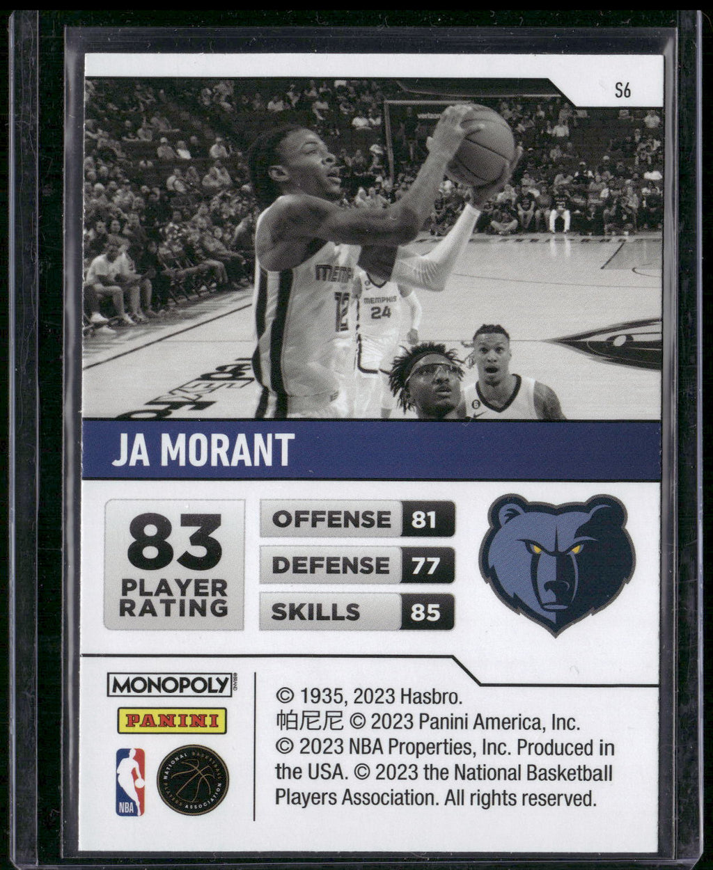 2022-23 Panini Prizm Monopoly #S6 Ja Morant Starter Deck