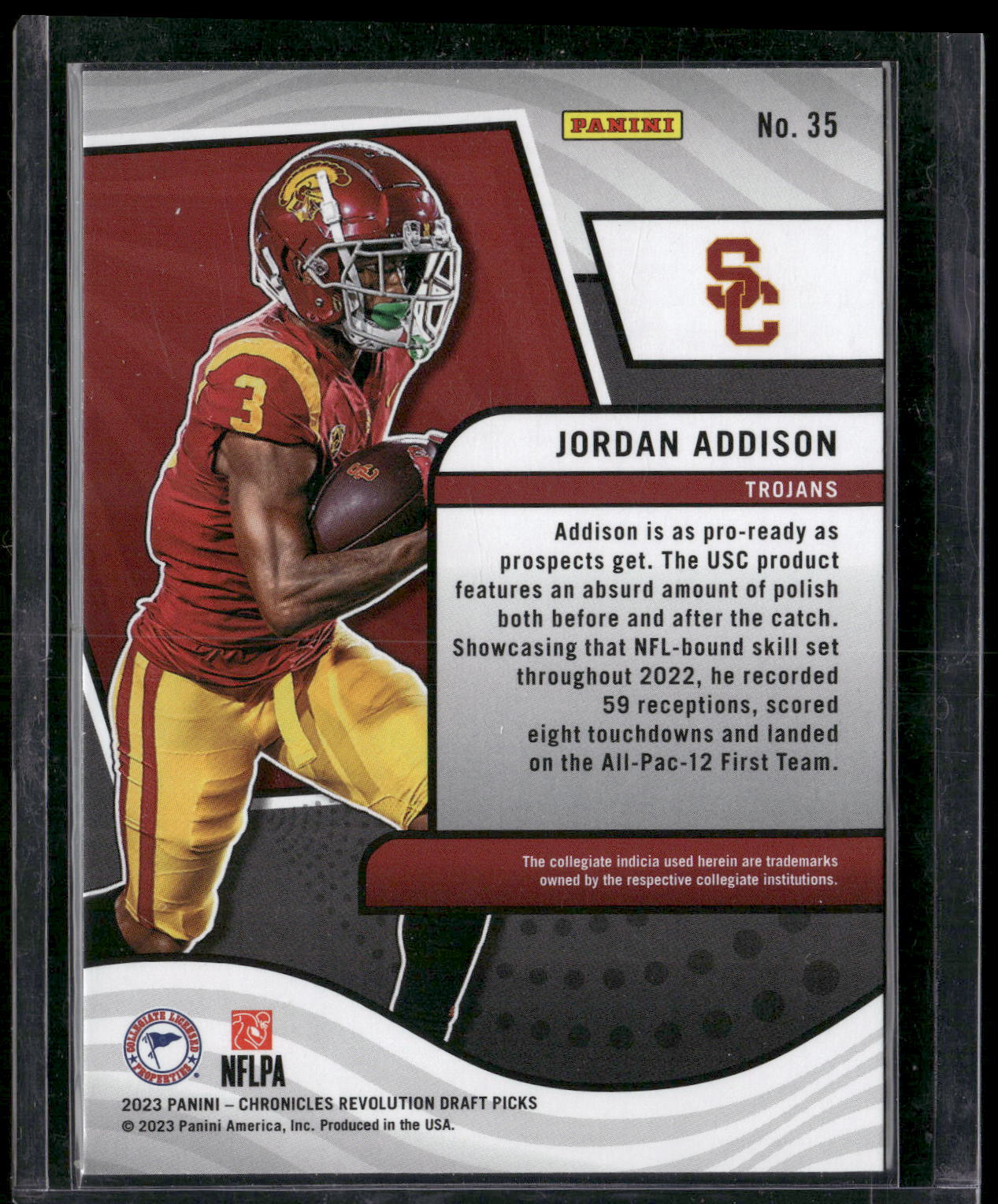 2023 Panini Chronicles Draft Picks #35 Jordan Addison Revolution