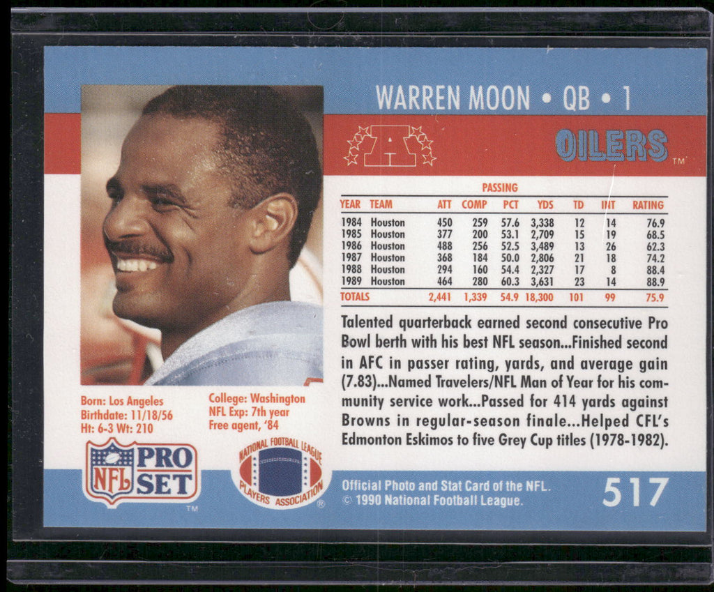 1990 Pro Set #517 Warren Moon
