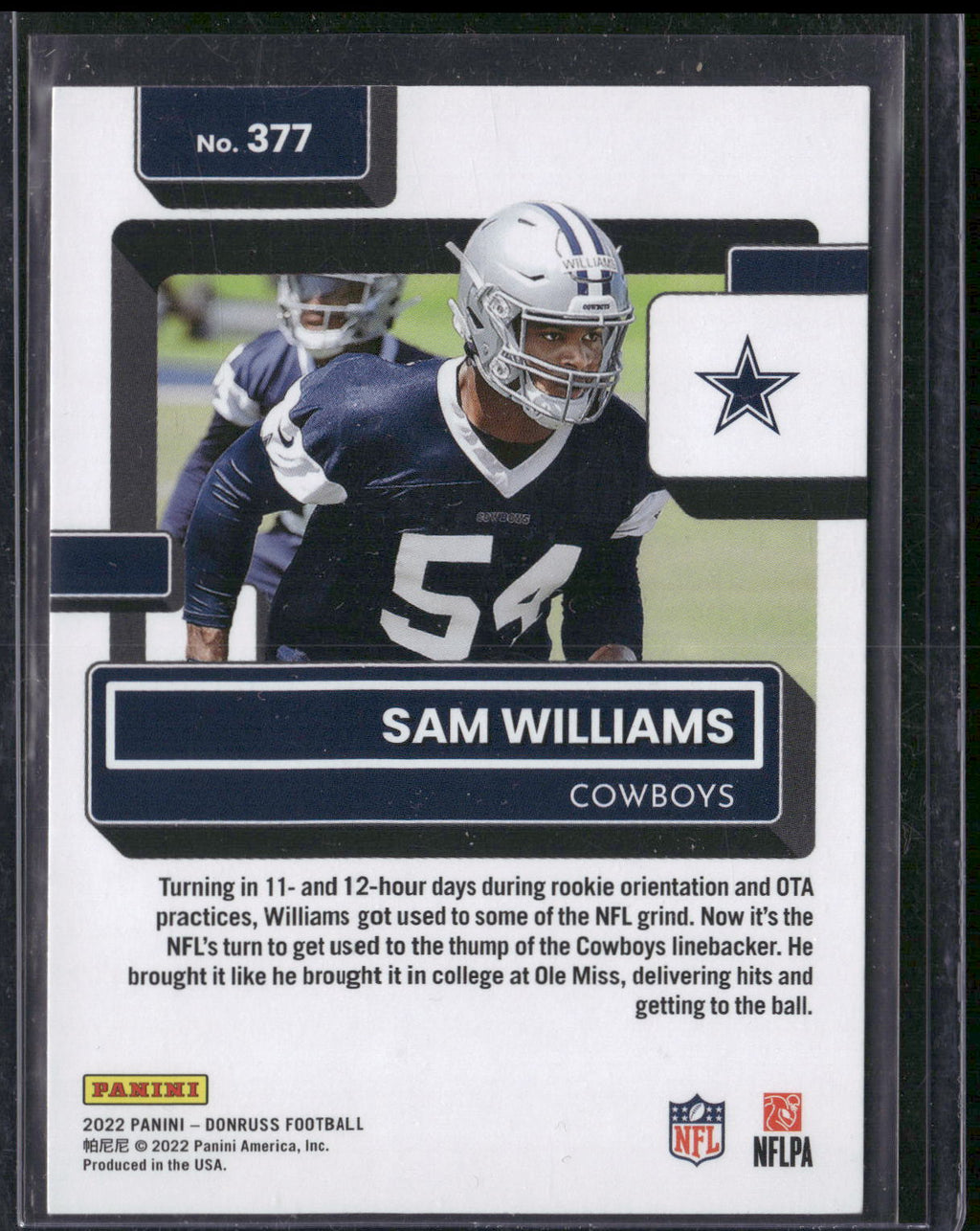 2022 Donruss #377 Sam Williams