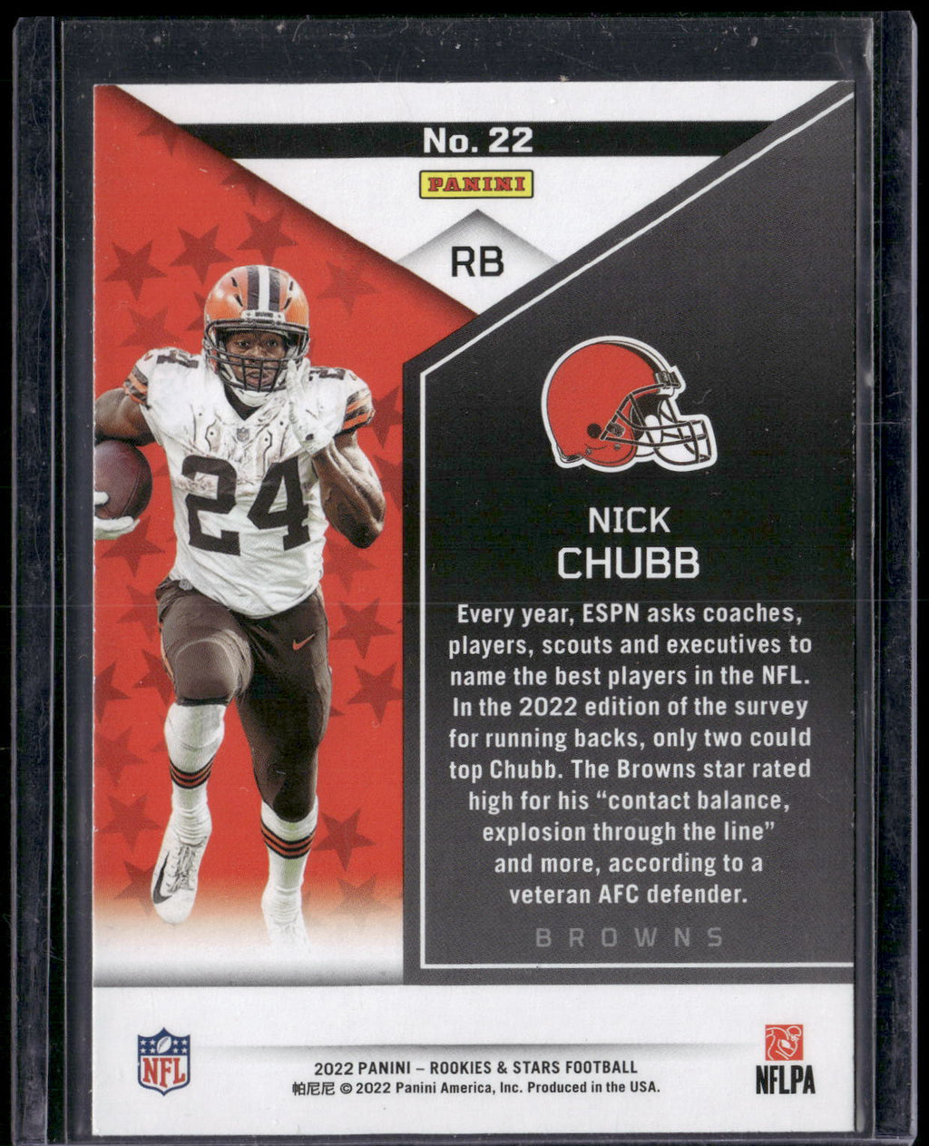 2022 Panini Rookies & Stars #22 Nick Chubb