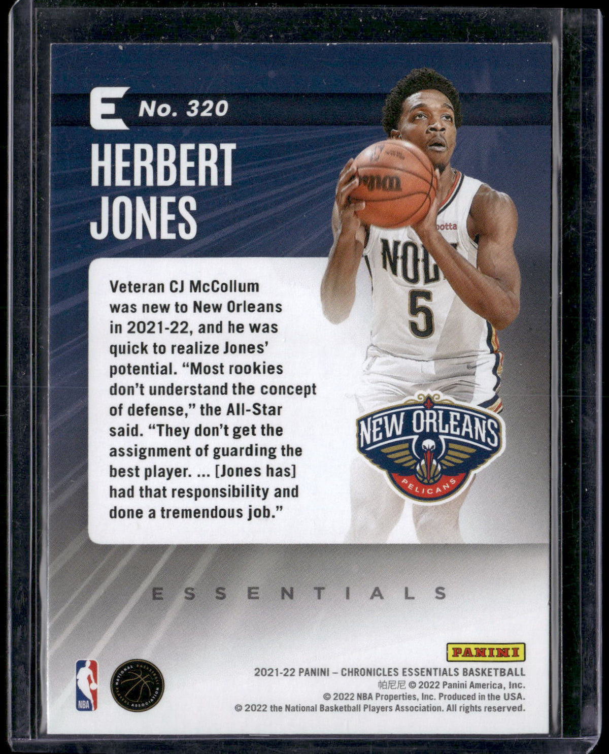 2021-22 Panini Chronicles #320 Herbert Jones Pink