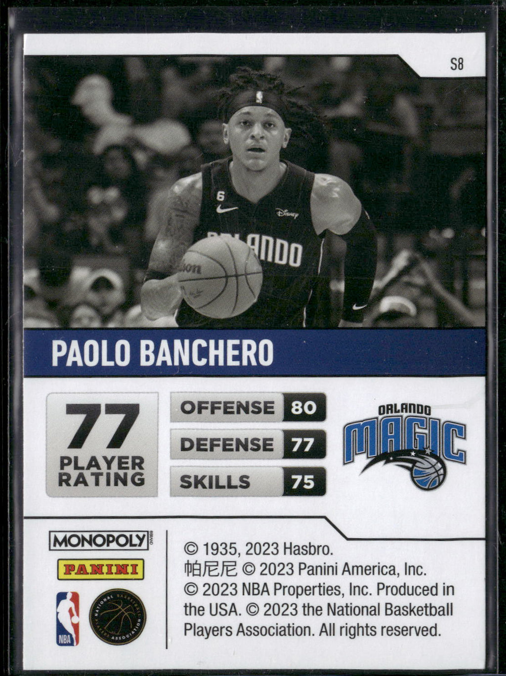 2022-23 Panini Prizm Monopoly #S8 Paolo Banchero Starter Deck