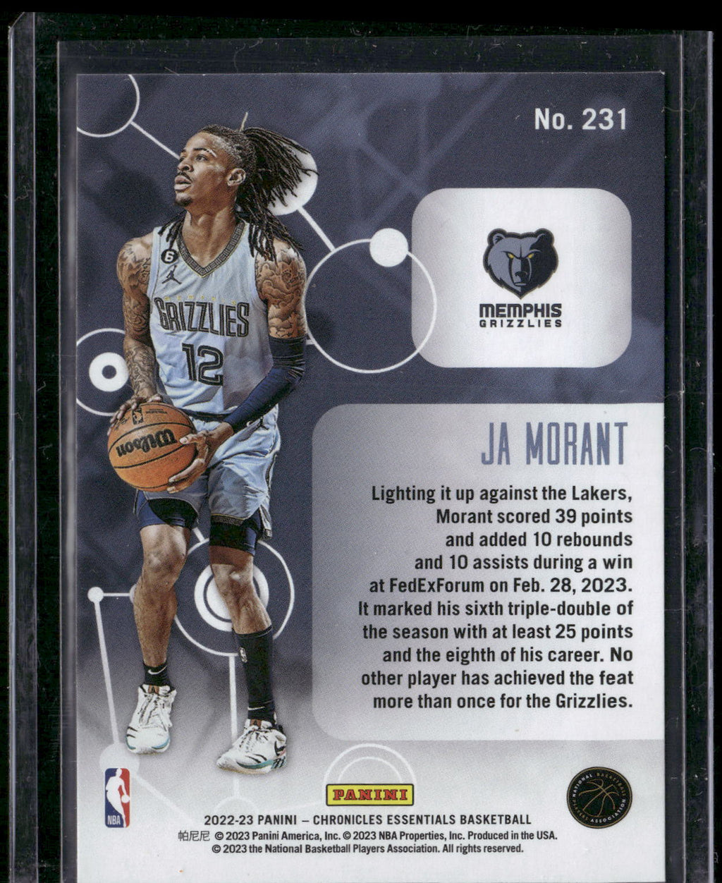 2022-23 Panini Chronicles #231 Ja Morant Pink