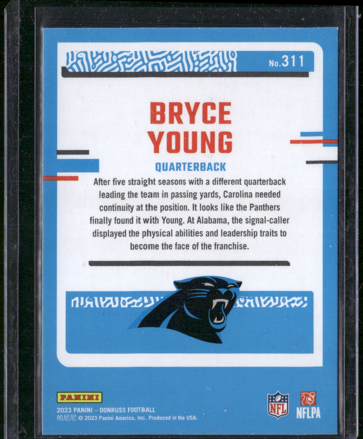 2023 Donruss #311 Bryce Young
