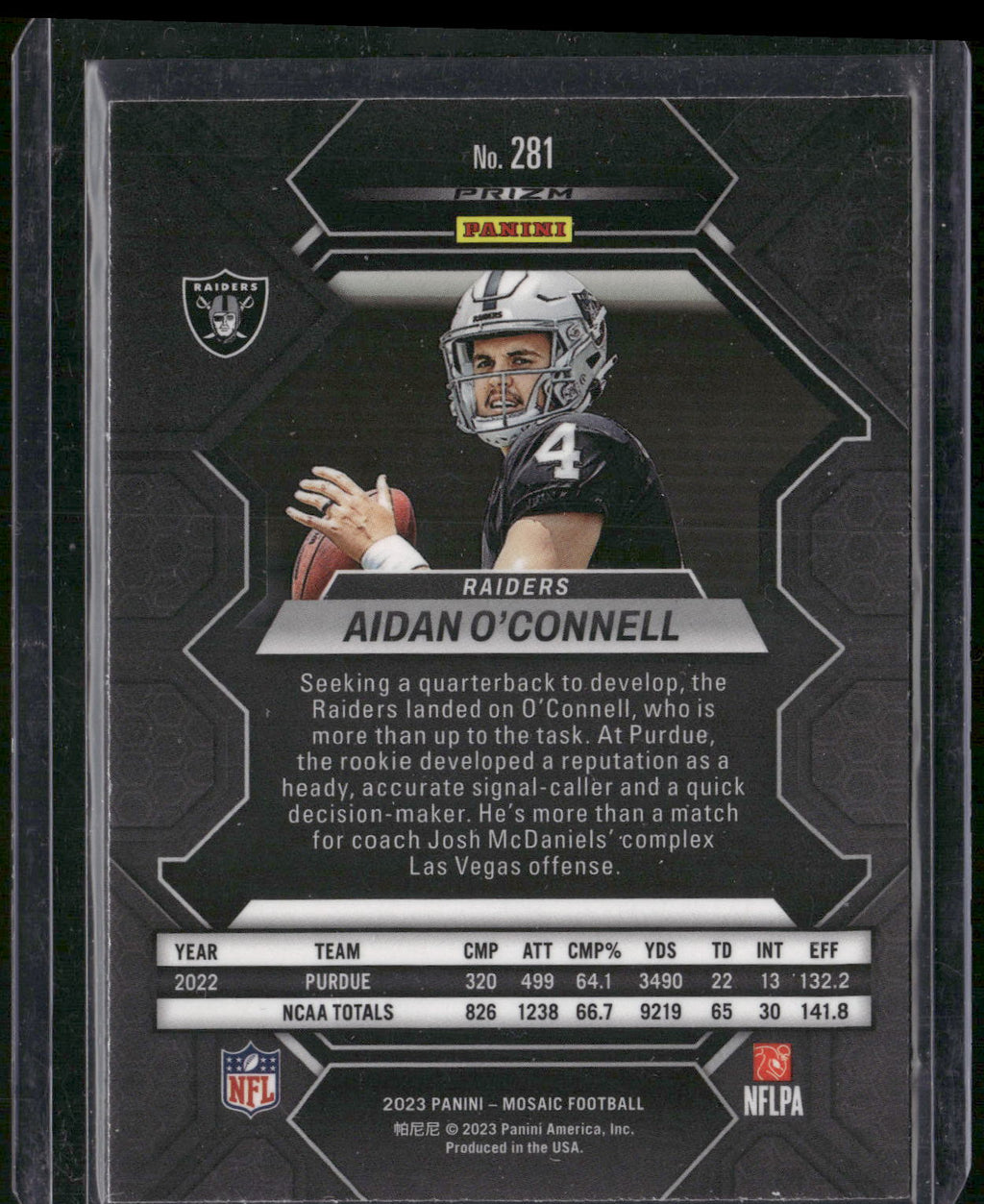 2023 Panini Mosaic #281 Aidan O'Connell