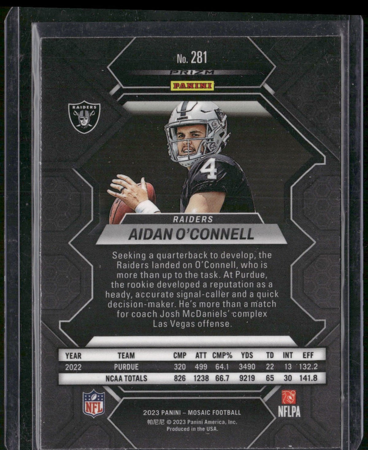2023 Panini Mosaic #281 Aidan O'Connell