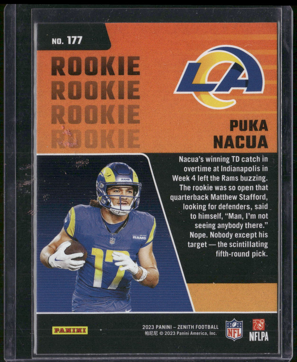 2023 Panini Zenith #177 Puka Nacua Red Zone