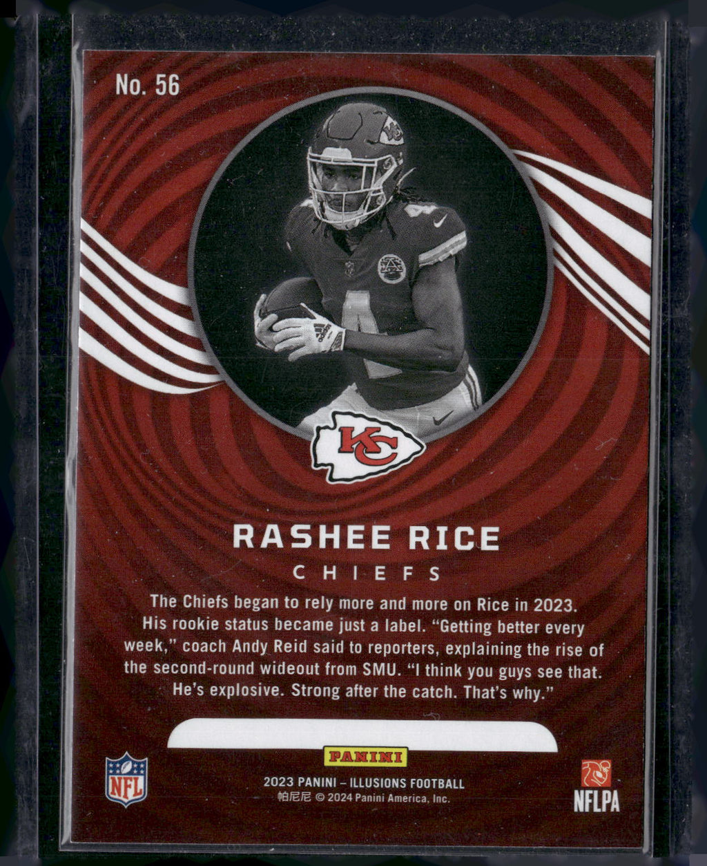2023 Panini Illusions #56 Rashee Rice Emerald Trophy Collection