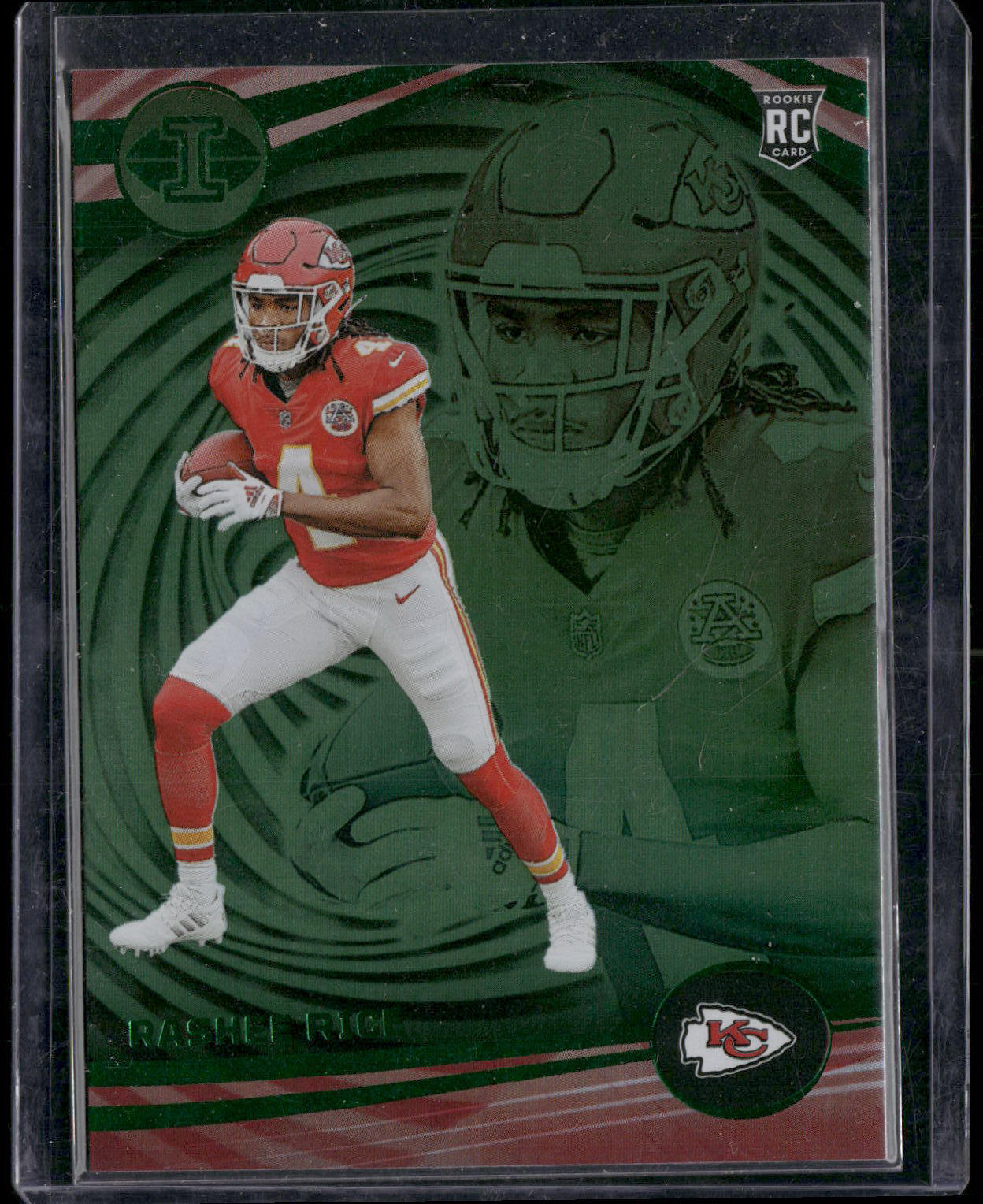 2023 Panini Illusions #56 Rashee Rice Emerald Trophy Collection