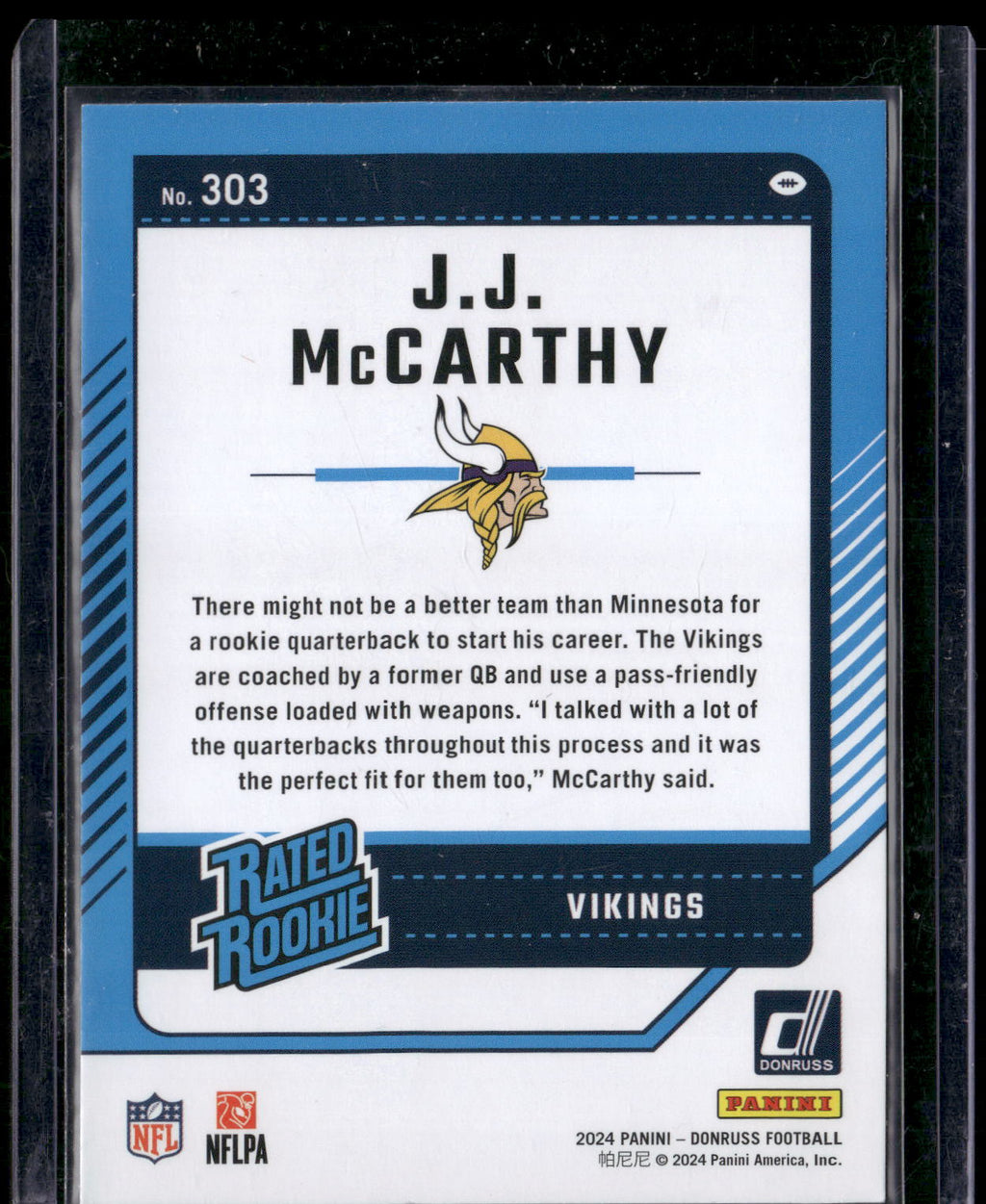 2024 Donruss #303 J.J. McCarthy