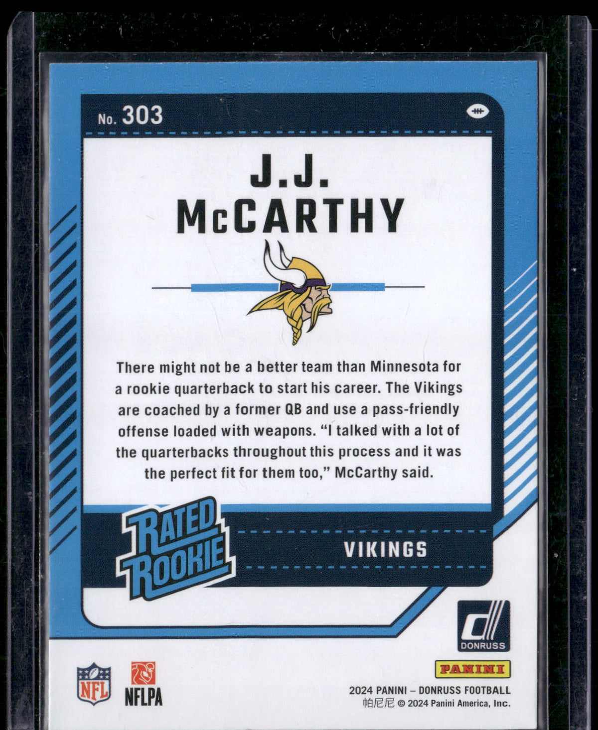 2024 Donruss #303 J.J. McCarthy