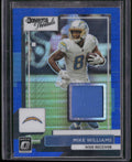 2022 Donruss Optic #DT-MW Mike Williams Donruss Threads Blue Hyper