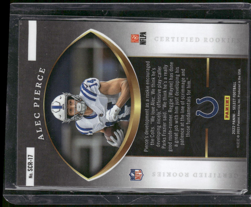2022 Panini Select #SCR-17 Alec Pierce Select Certified Rookies