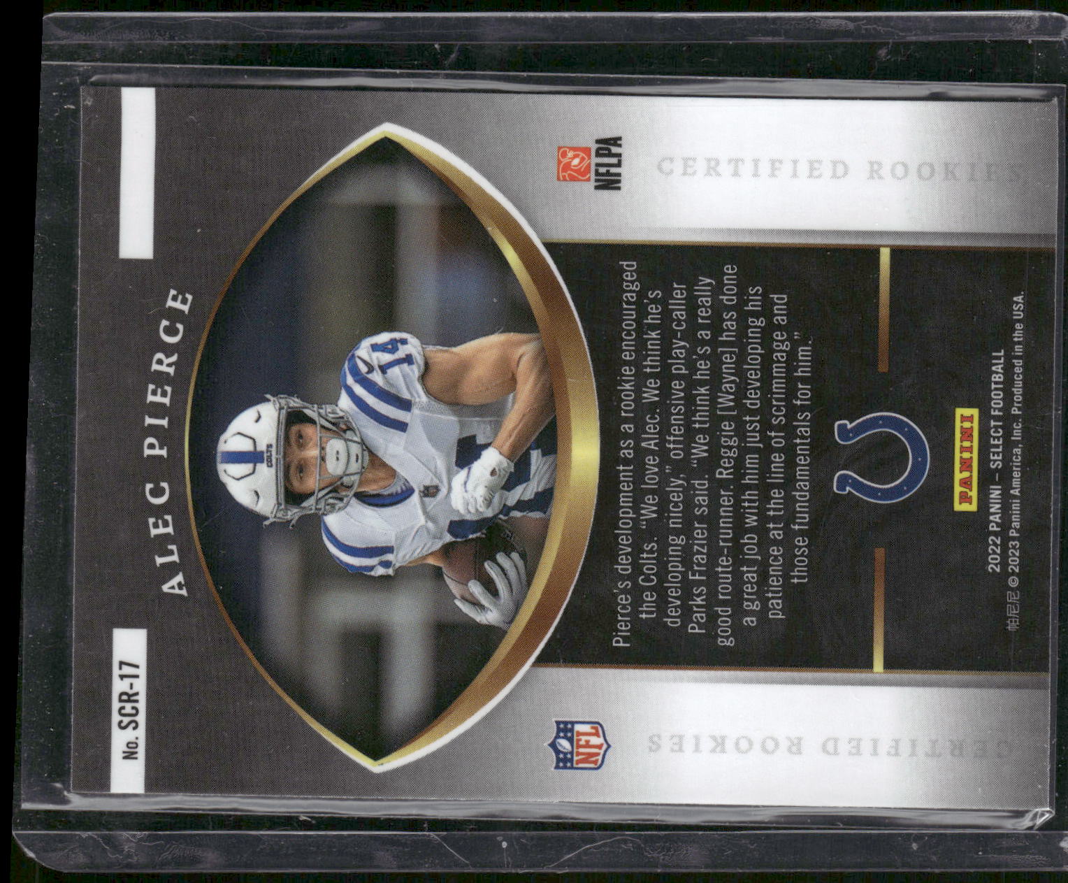 2022 Panini Select #SCR-17 Alec Pierce Select Certified Rookies