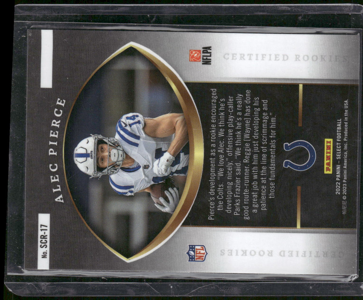 2022 Panini Select #SCR-17 Alec Pierce Select Certified Rookies