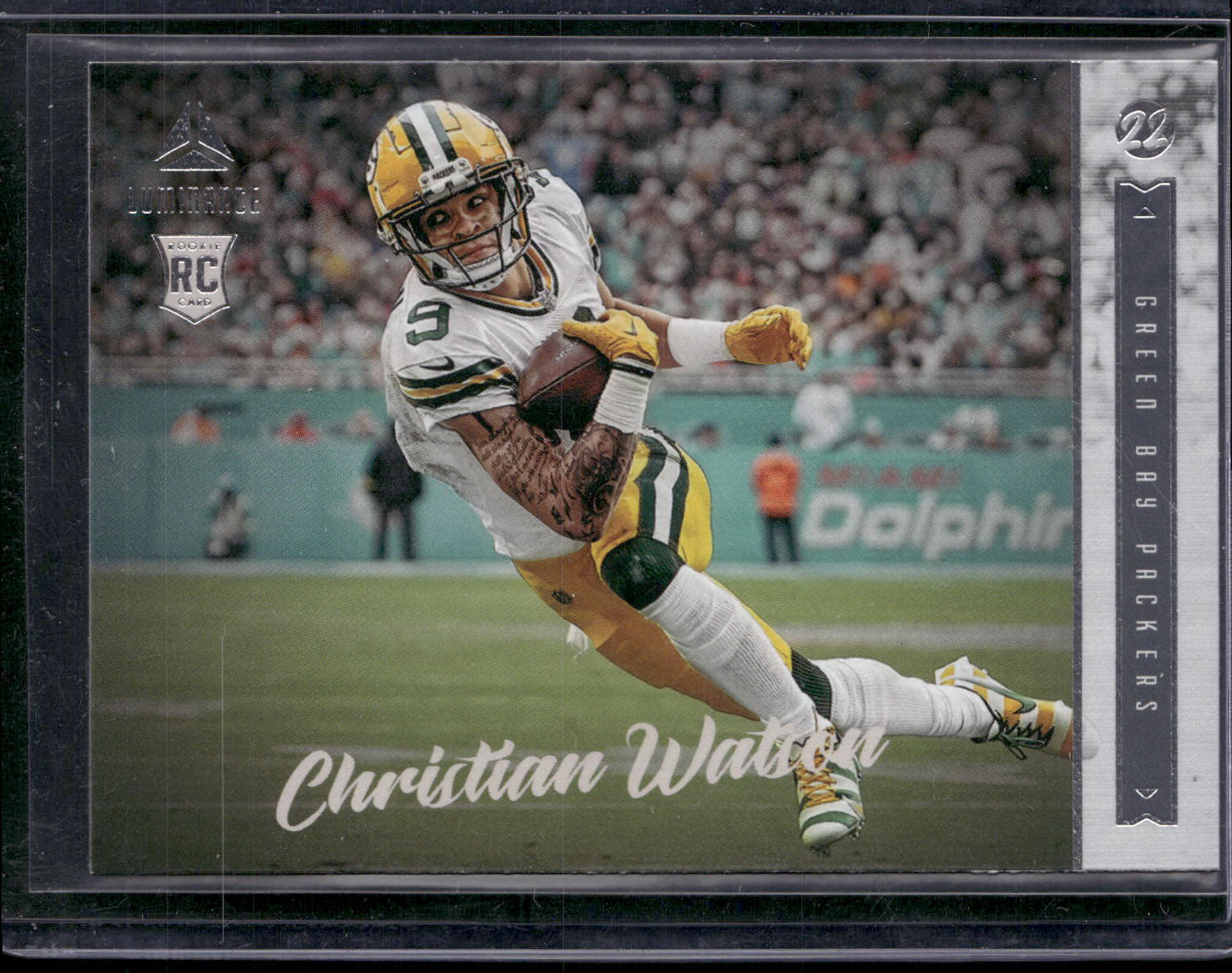 2022 Panini Chronicles #222 Christian Watson Luminance Update Rookies