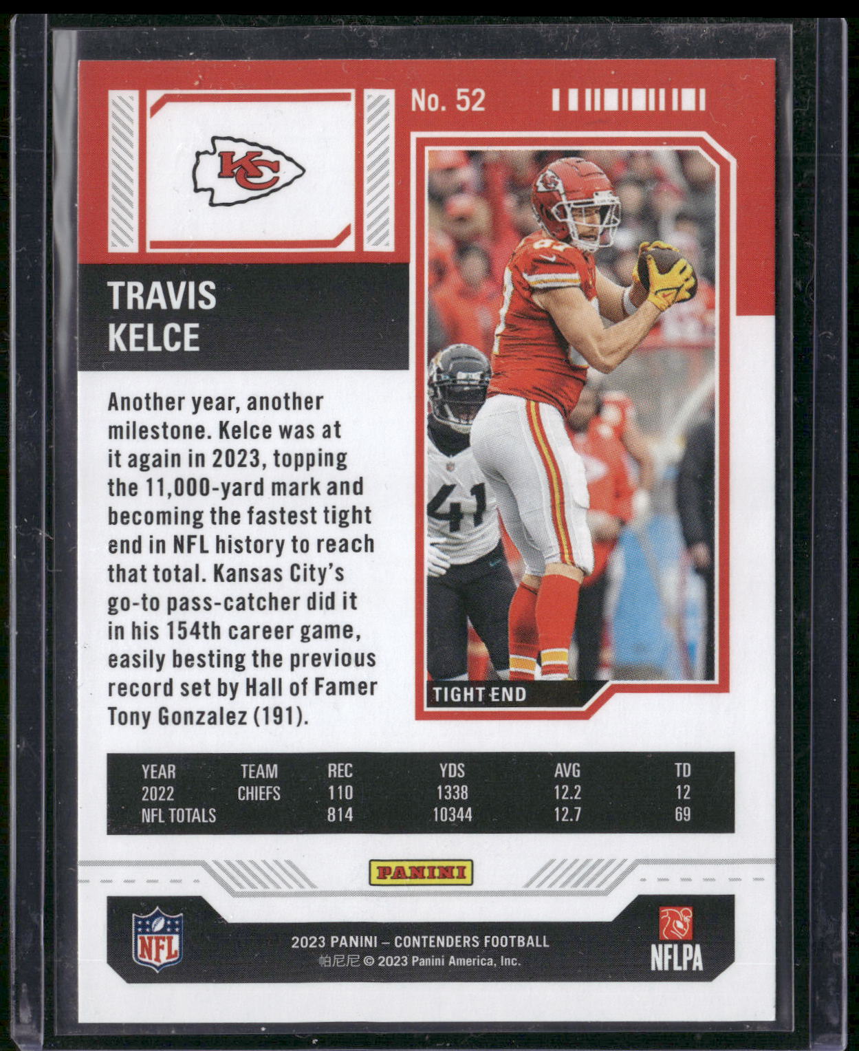 2023 Panini Contenders #52 Travis Kelce Season Ticket Retail