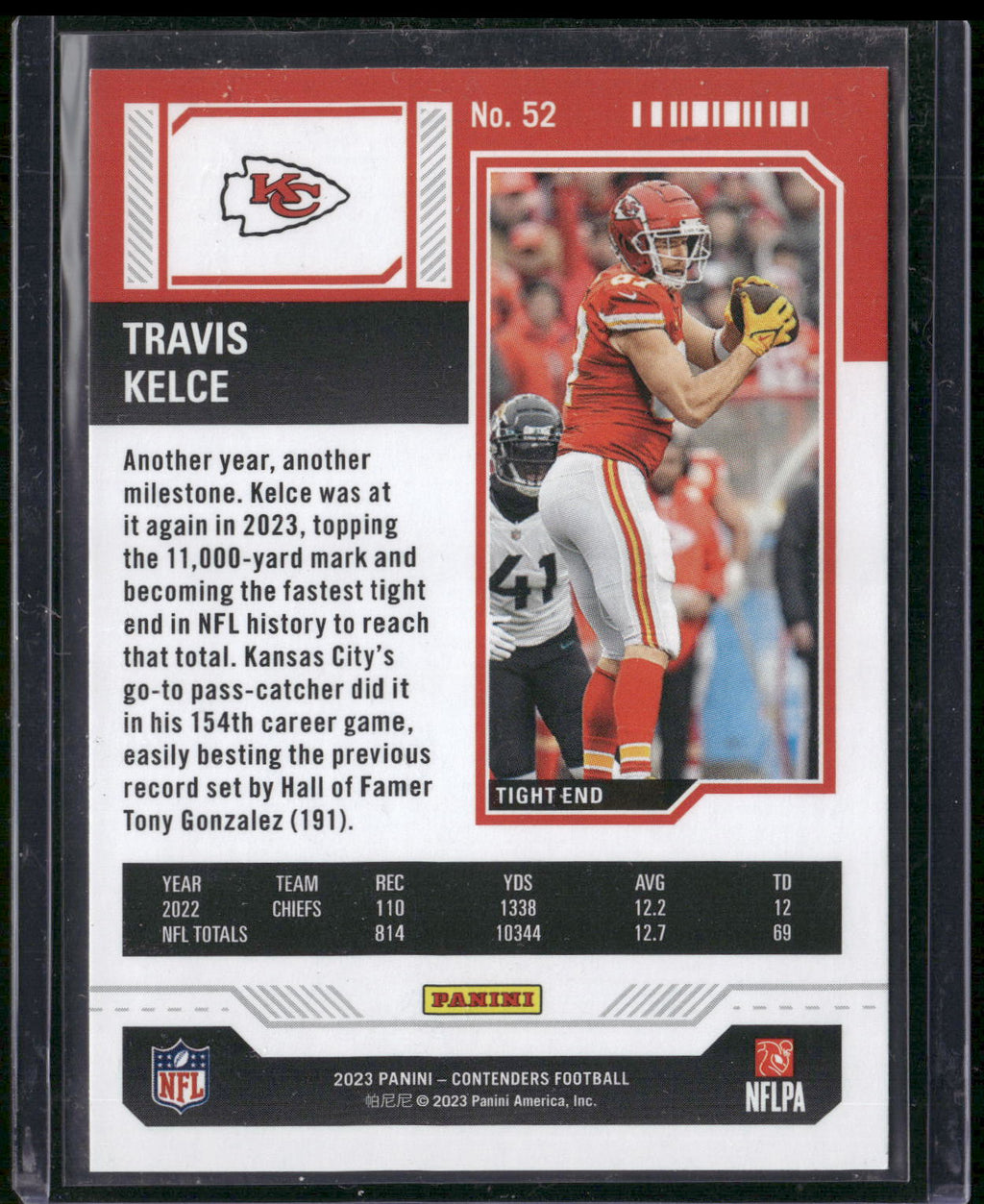 2023 Panini Contenders #52 Travis Kelce Season Ticket Retail