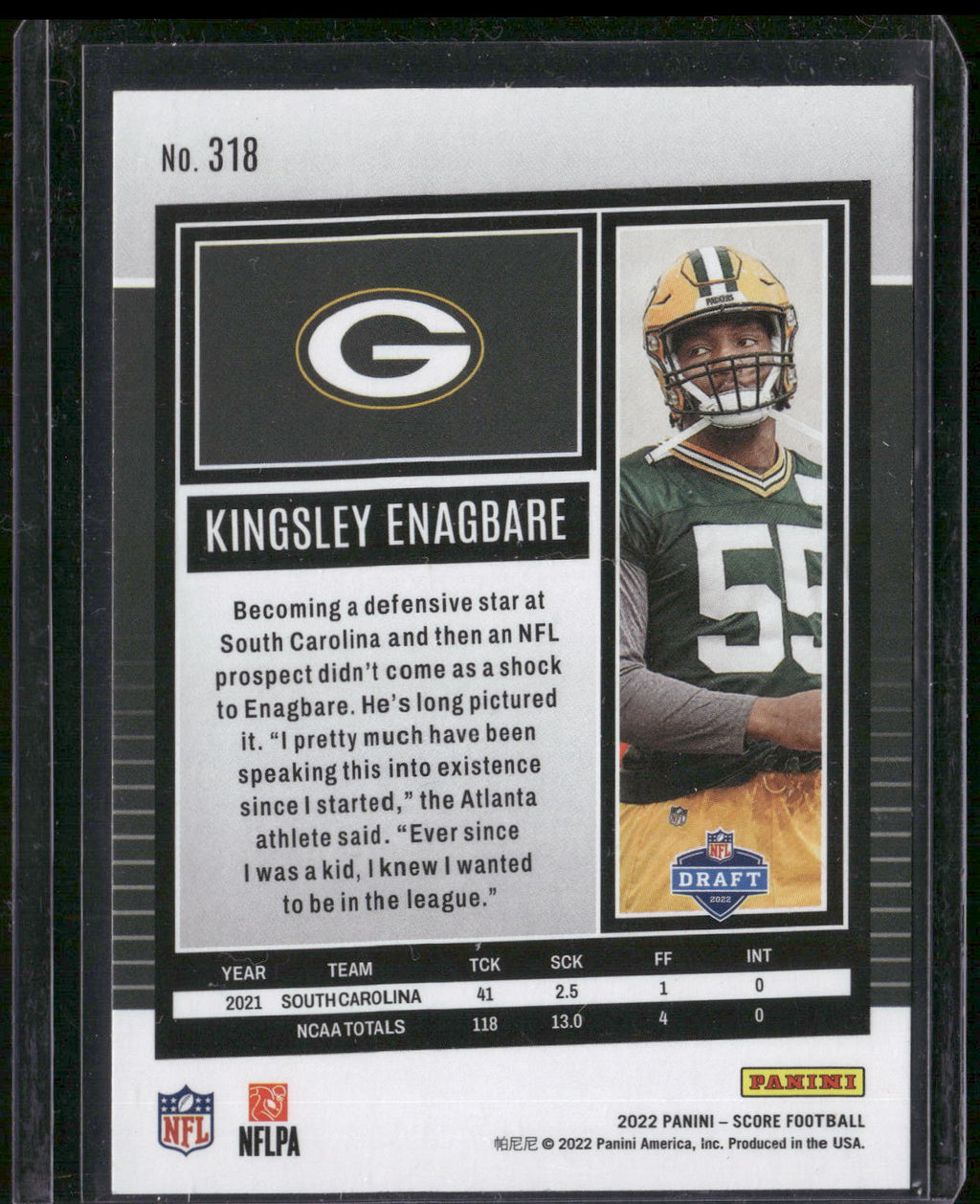 2022 Score #318 Kingsley Enagbare