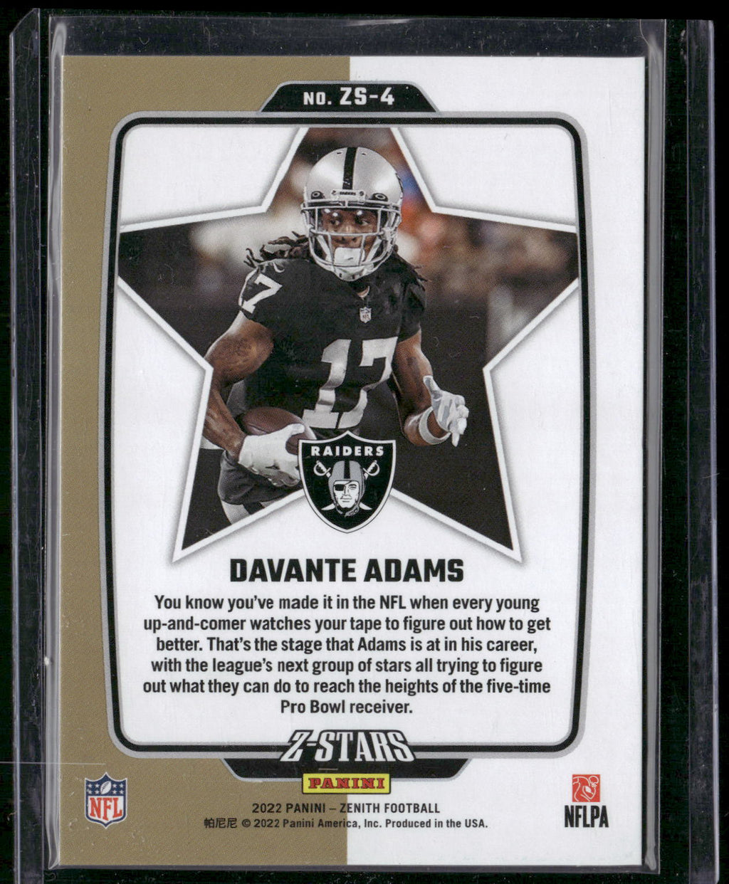 2022 Zenith #ZS-4 Davante Adams Z-Stars