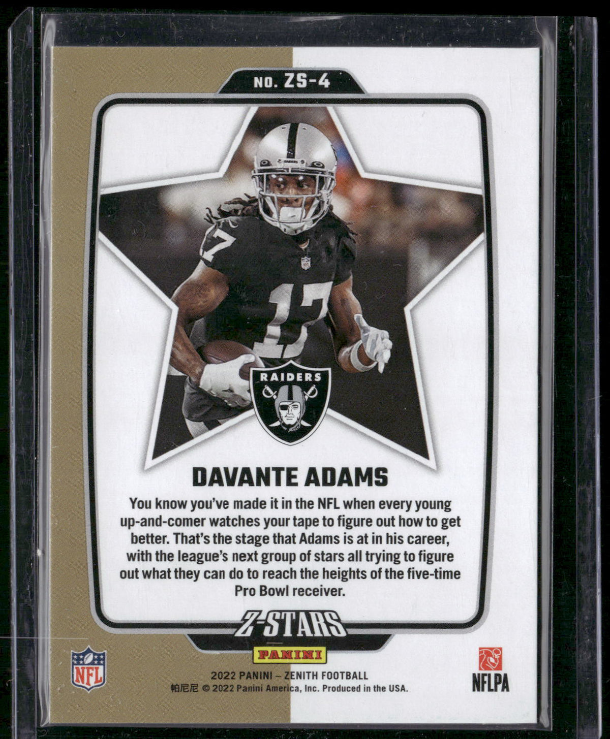 2022 Zenith #ZS-4 Davante Adams Z-Stars