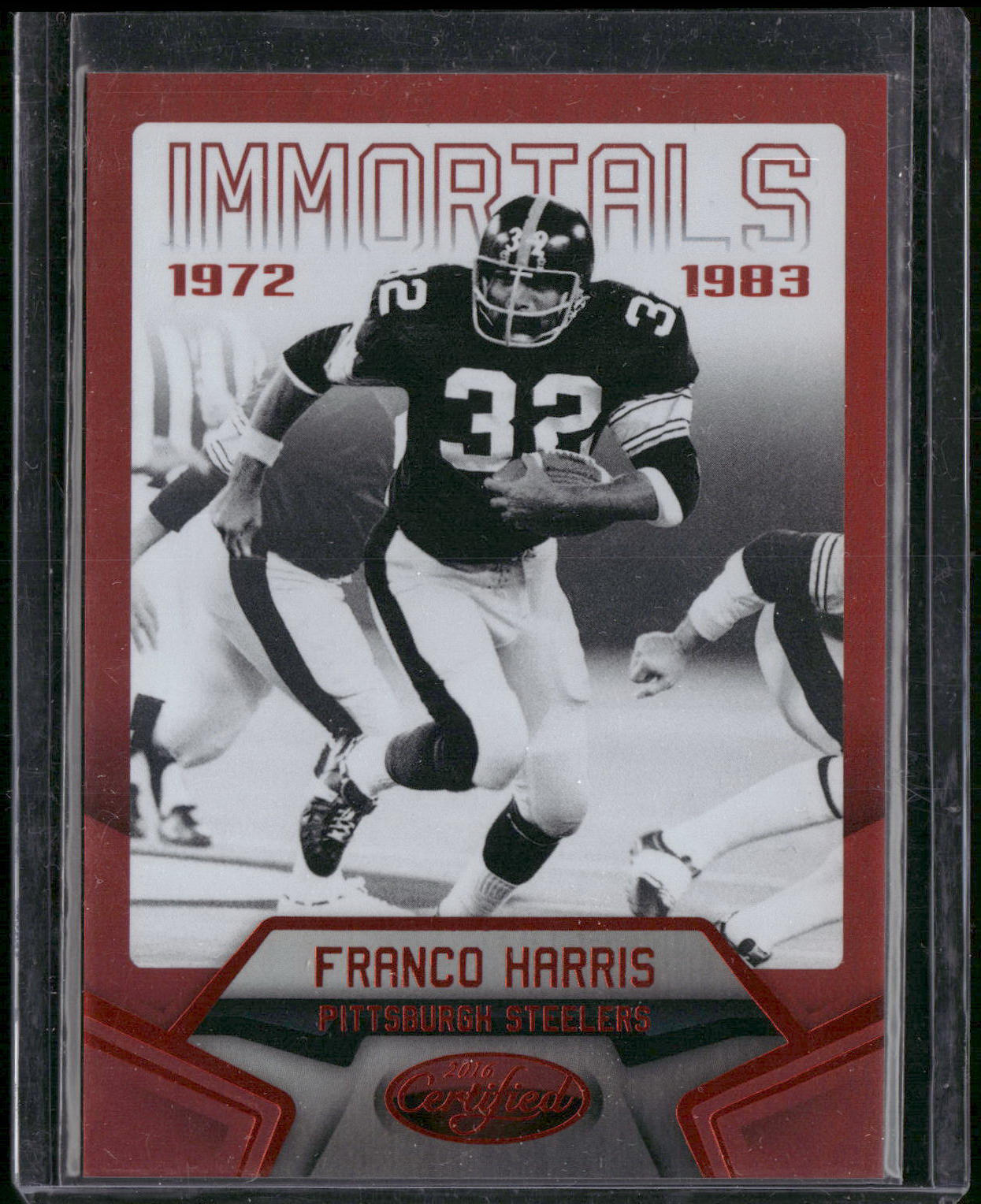 2016 Panini Certified #134 Franco Harris Mirror Red #/99