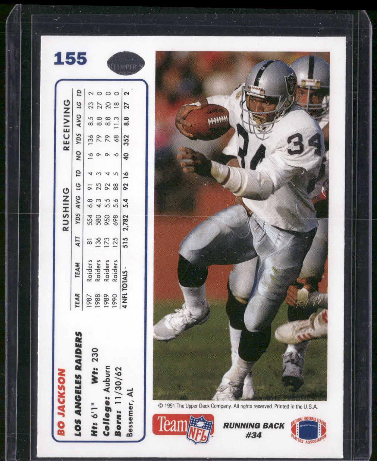 1991 Upper Deck #155 Bo Jackson