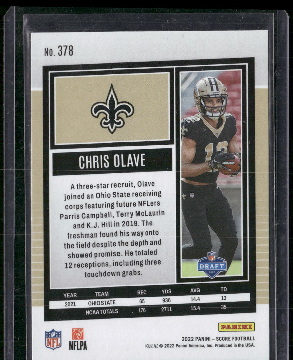 2022 Score #378 Chris Olave
