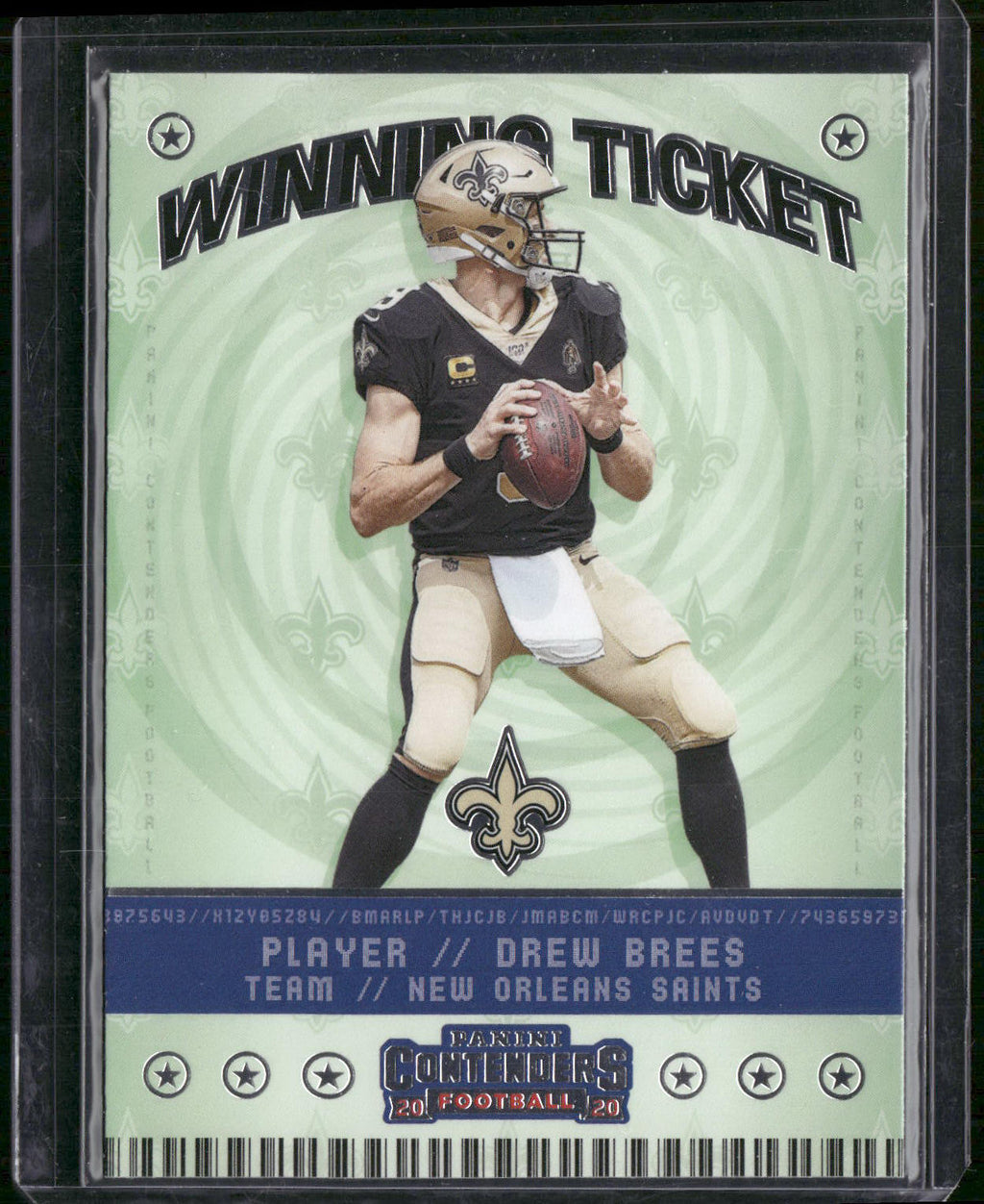 2020 Panini Contenders #WT6 Drew Brees Winning Ticket