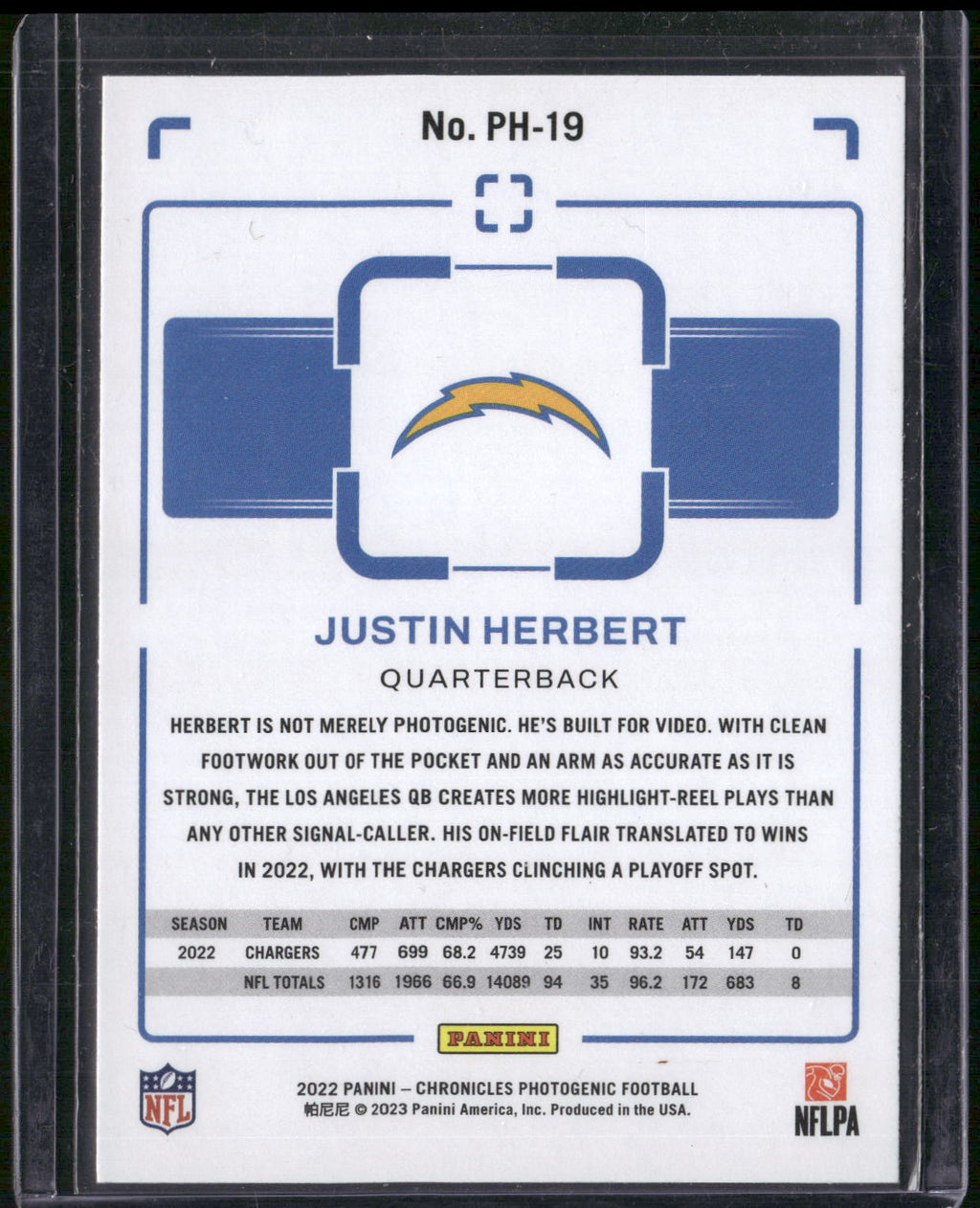 2022 Panini Chronicles #PH-19 Justin Herbert Photogenic