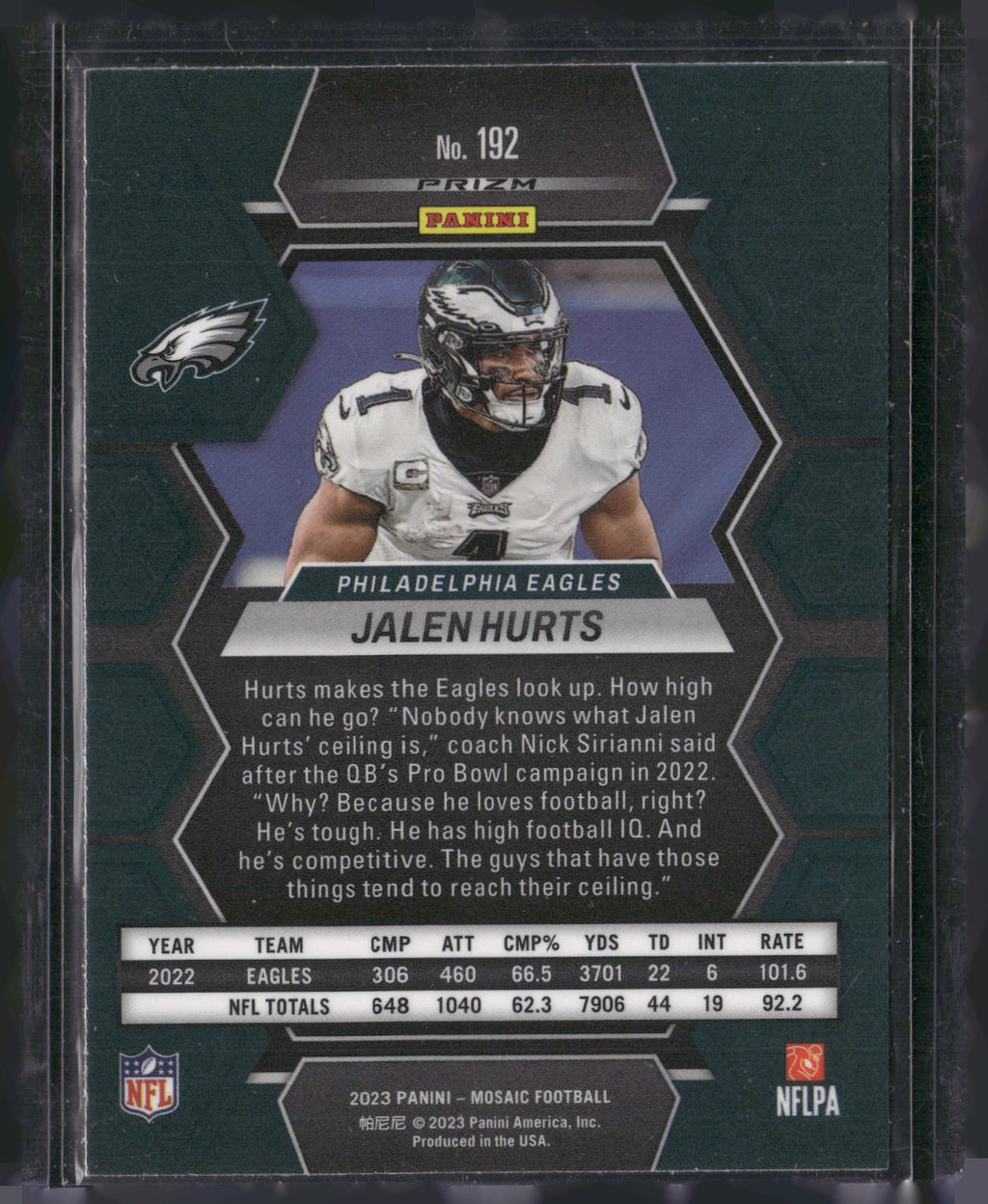2023 Panini Mosaic #192 Jalen Hurts Mosaic