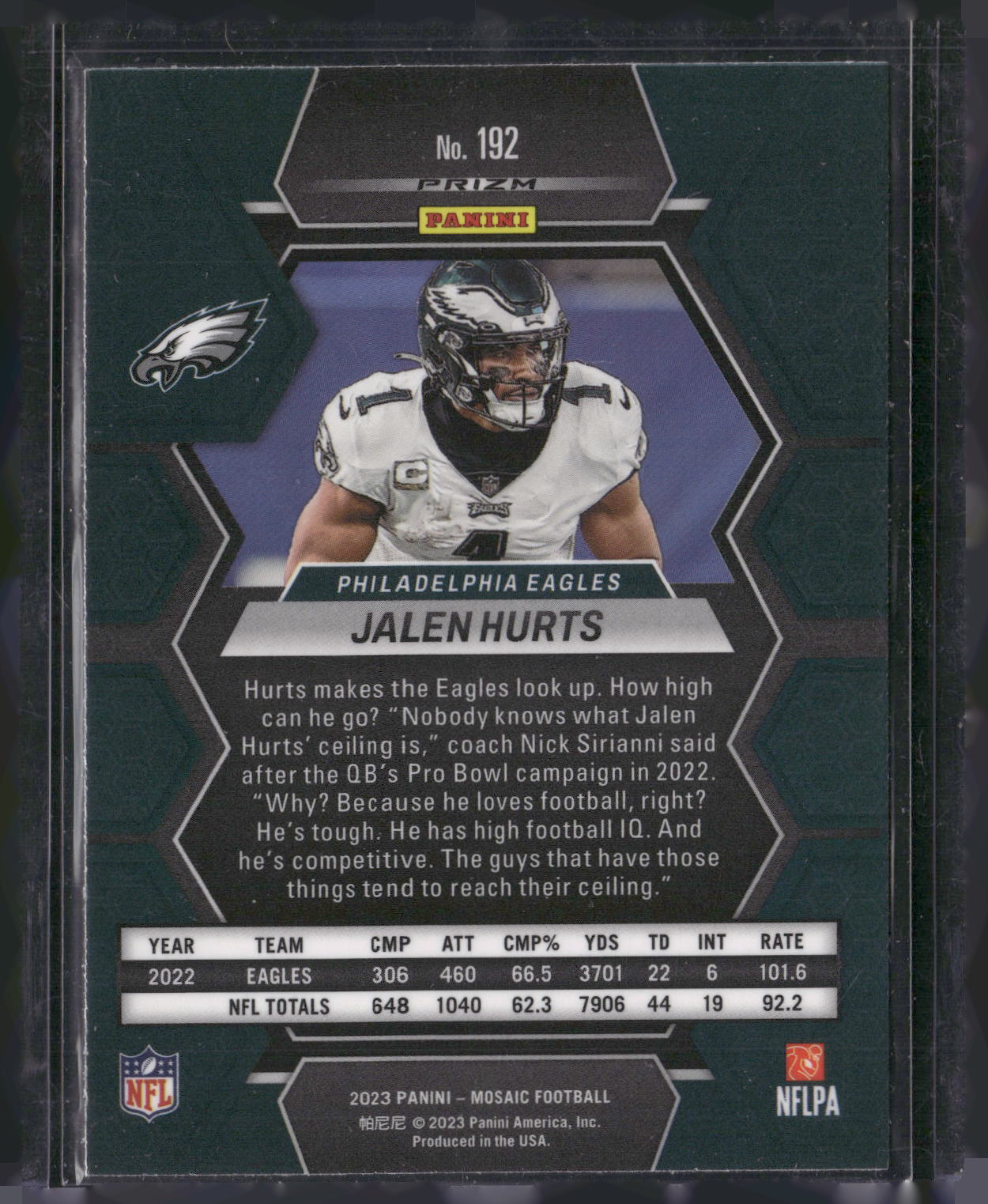 2023 Panini Mosaic #192 Jalen Hurts Mosaic