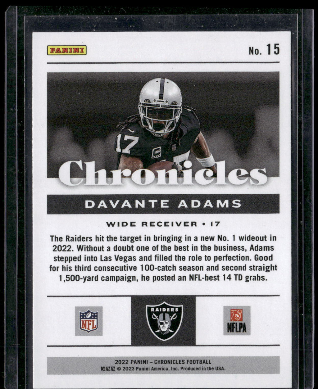 2022 Panini Chronicles #15 Davante Adams Pink