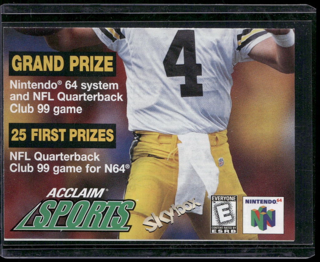 Brett Favre - NFL Quaterback Club 99 game for N64 Paper Promo Flyer
