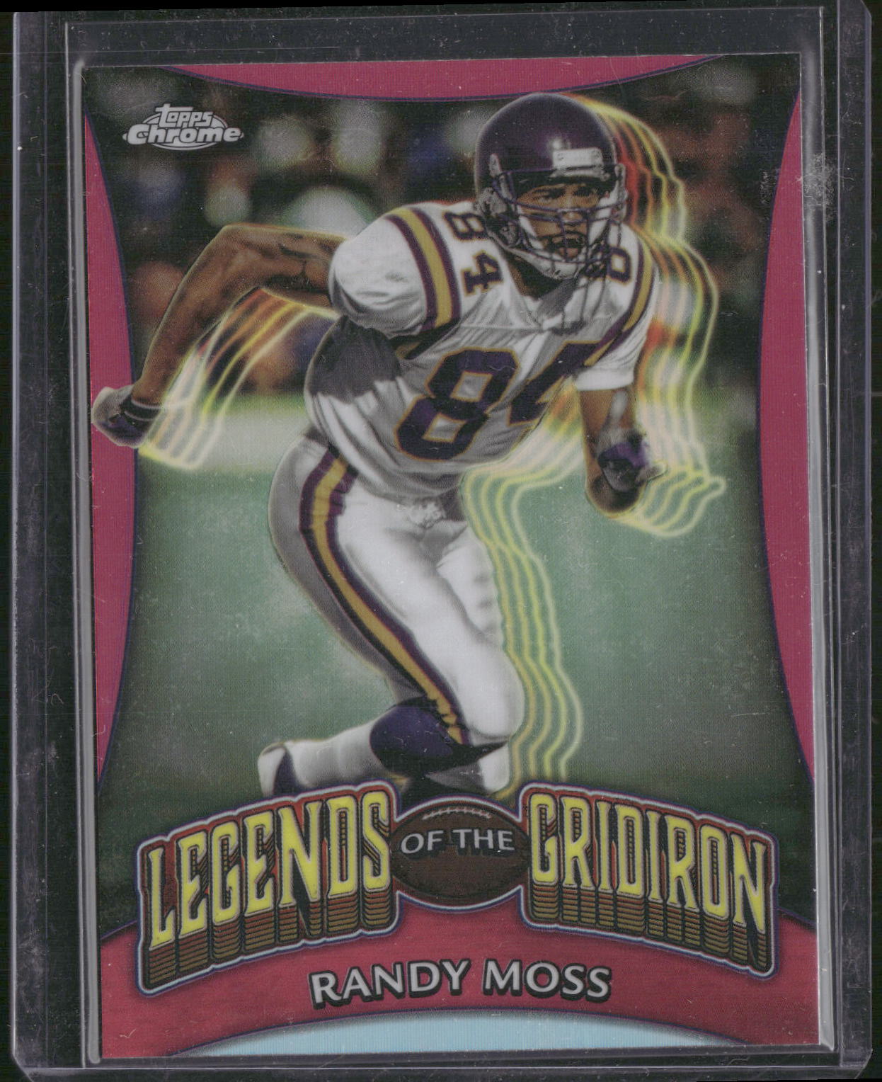 2024 Topps Chrome #LOG-13 Randy Moss Legends of the Gridiron Pink Refractor