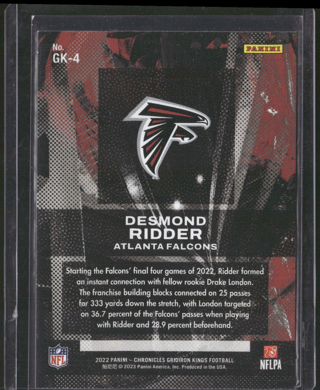 2022 Panini Chronicles #GK-4 Desmond Ridder Gridiron Kings