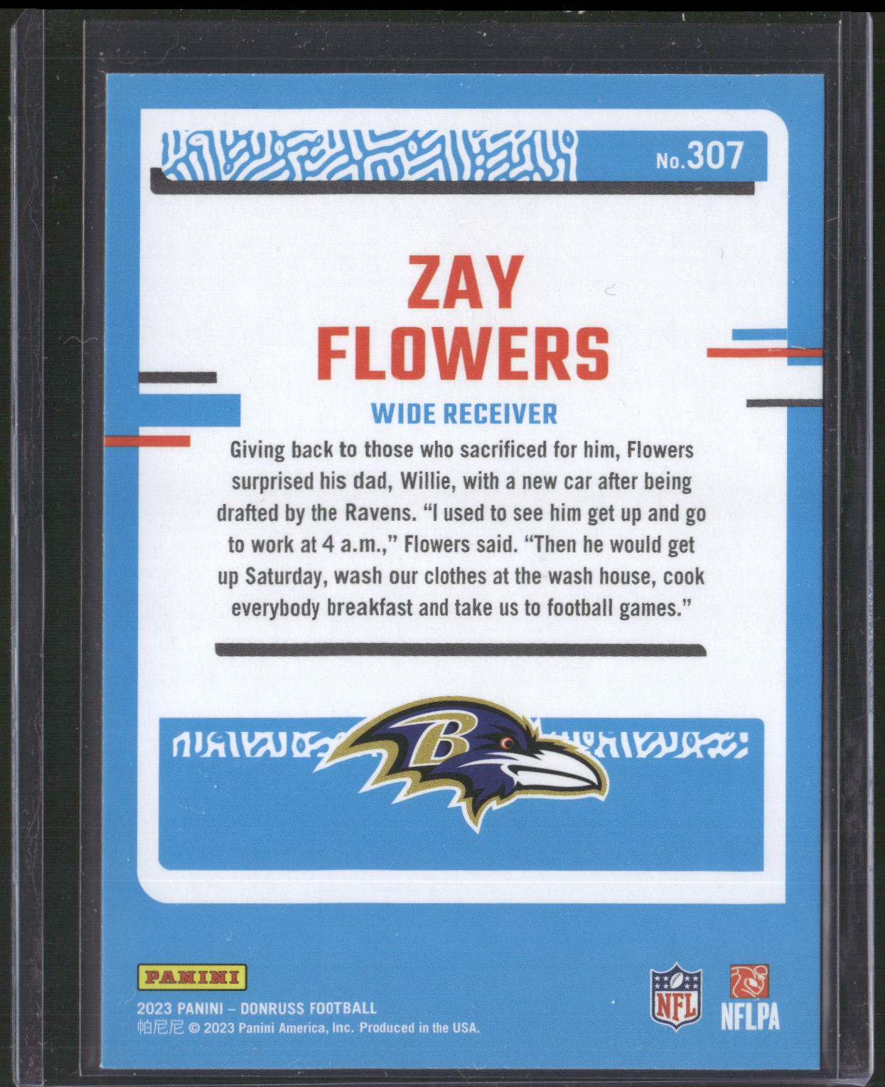 2023 Donruss #307 Zay Flowers