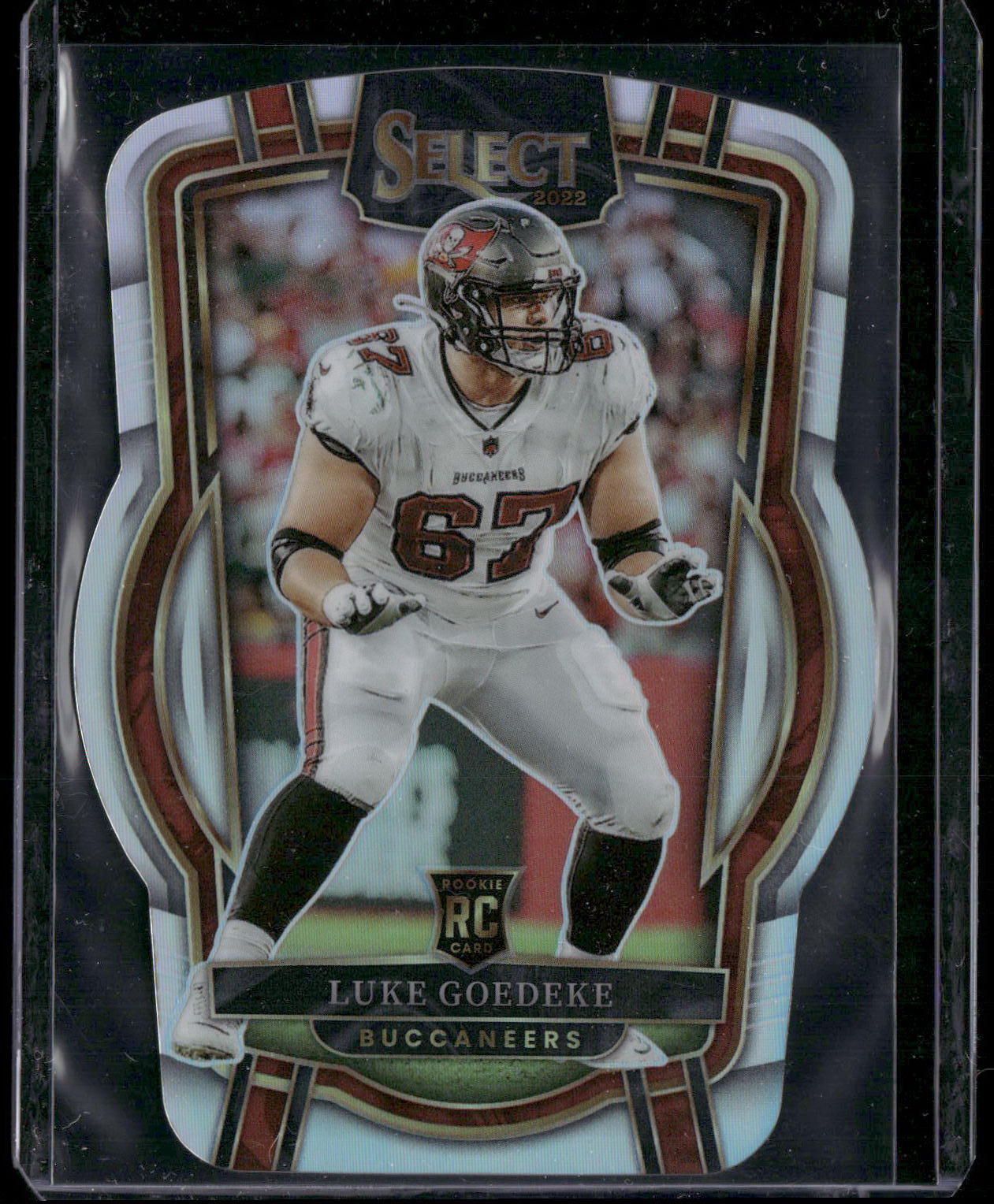 2022 Panini Select #209 Luke Goedeke Silver Prizm Die Cut