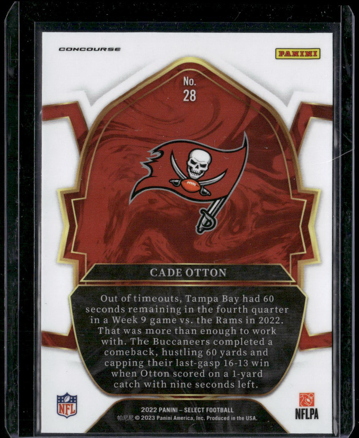 2022 Panini Select #28 Cade Otton